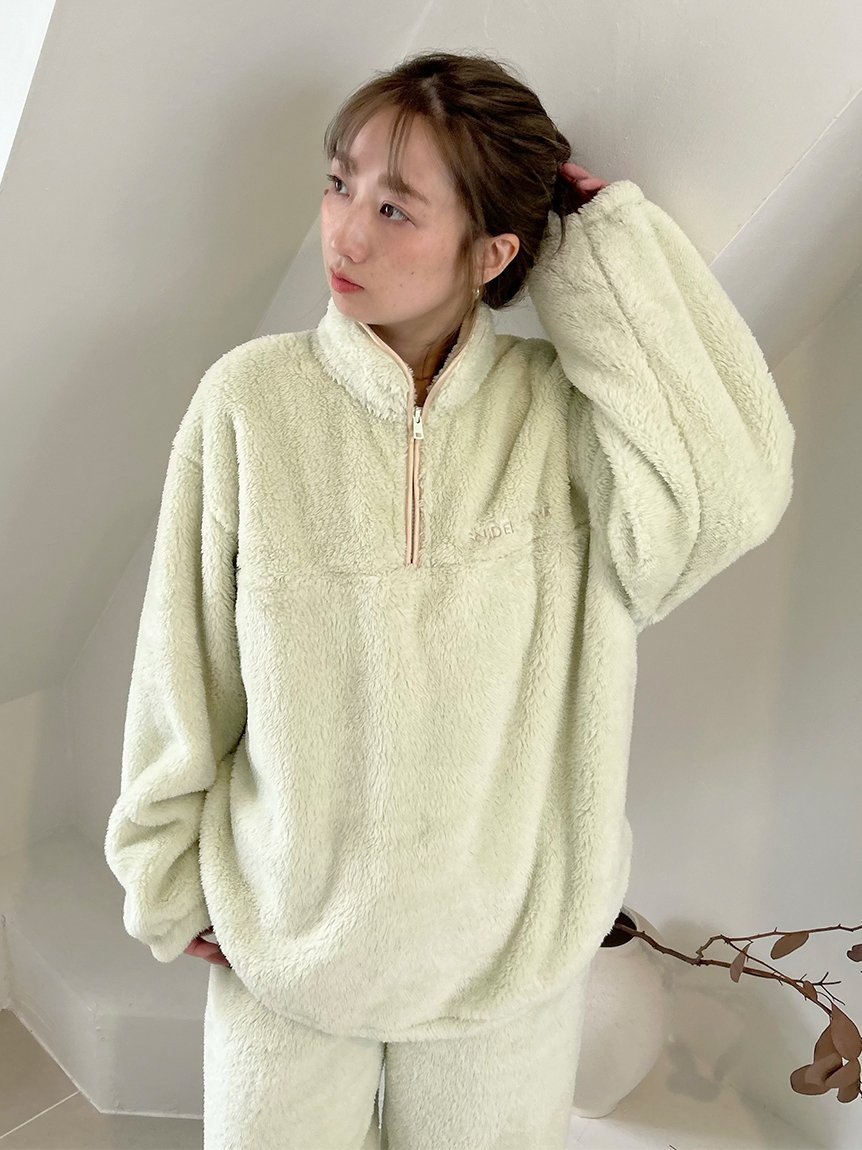 SNIDEL HOME｜ボアフリースハーフジップトップス | Rakuten Fashion