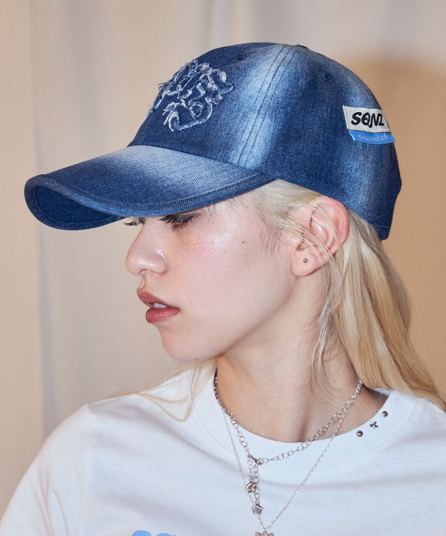 NAVAL｜【sqnz(エスキュンズ)】sqnz applique denim cap / キャップ