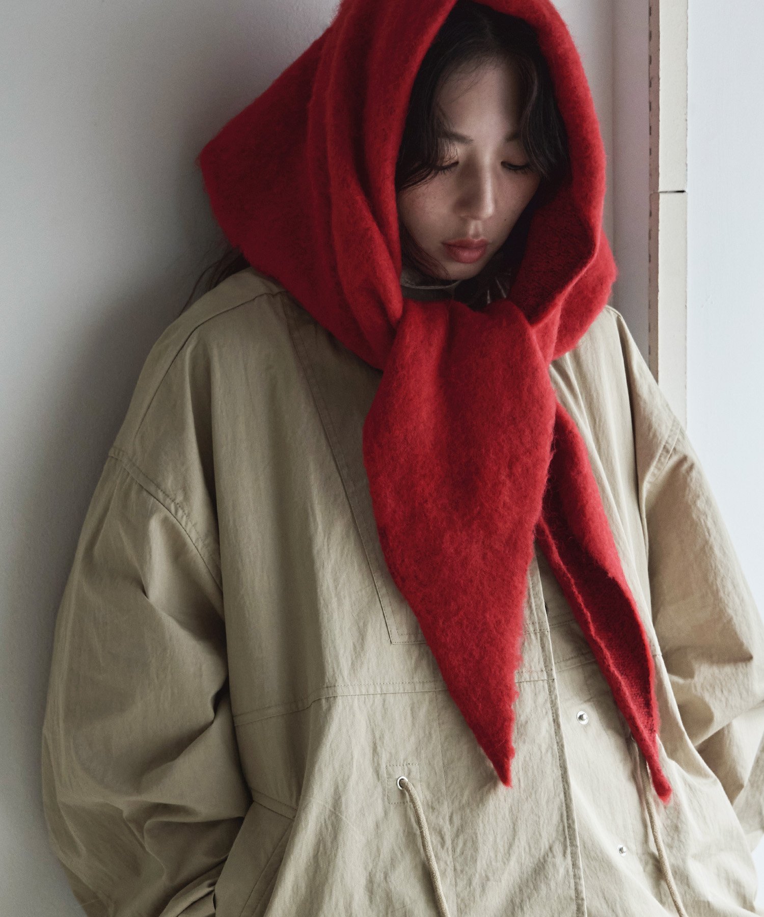 bflat｜モヘアタッチトライアングルスカーフ | Rakuten Fashion(楽天