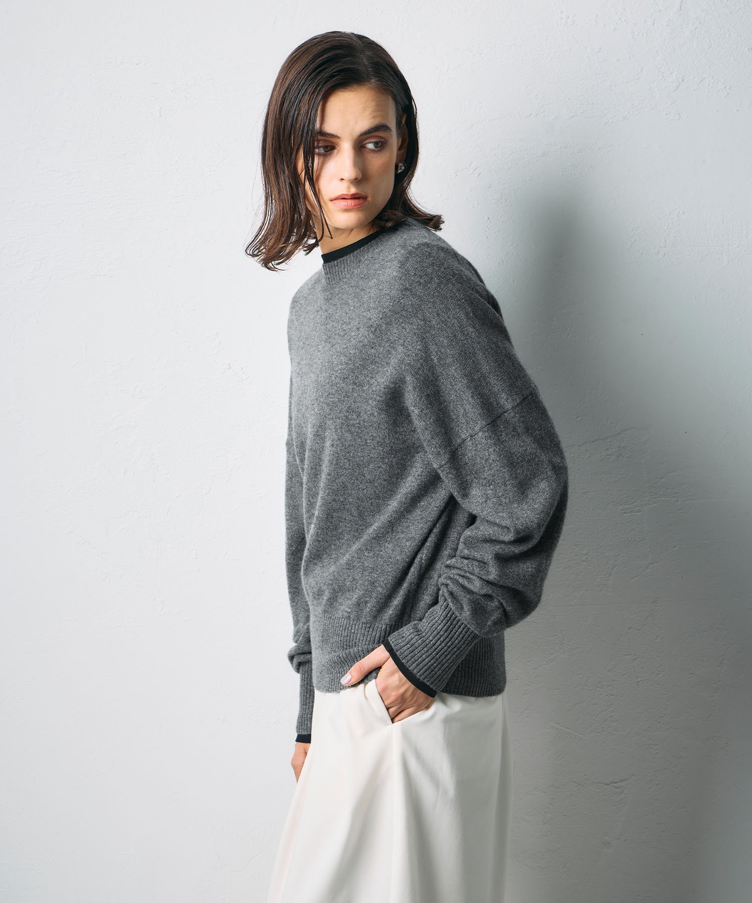 N.O.R.C｜【CASHMERE100%】カシミヤクルーネックニット | Rakuten