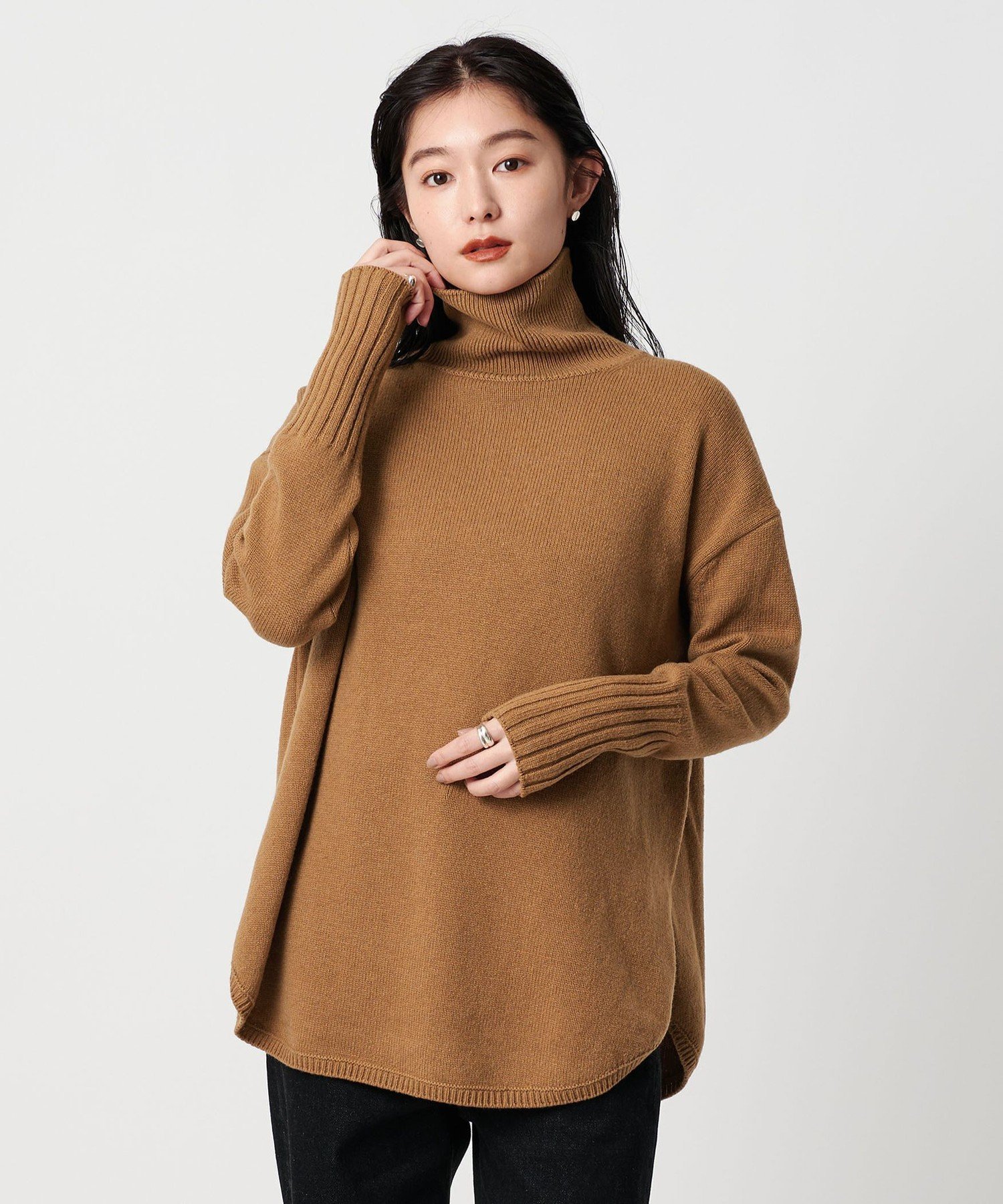 新品MARW UNITED ARROWSルーズ タートルネック ニット　モカ UNITED ARROWS｜<MARW UNITED ARROWS>ルーズ タートルネック ニット