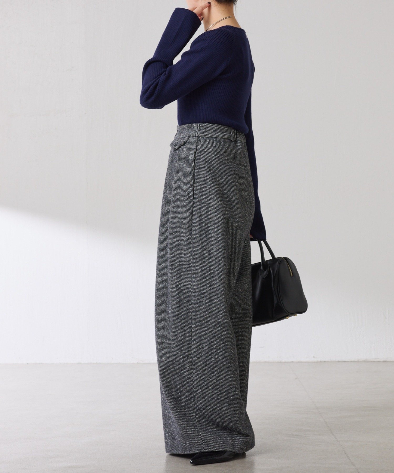 COLLAGE GALLARDAGALANTE｜深スクエアリブニット | Rakuten Fashion