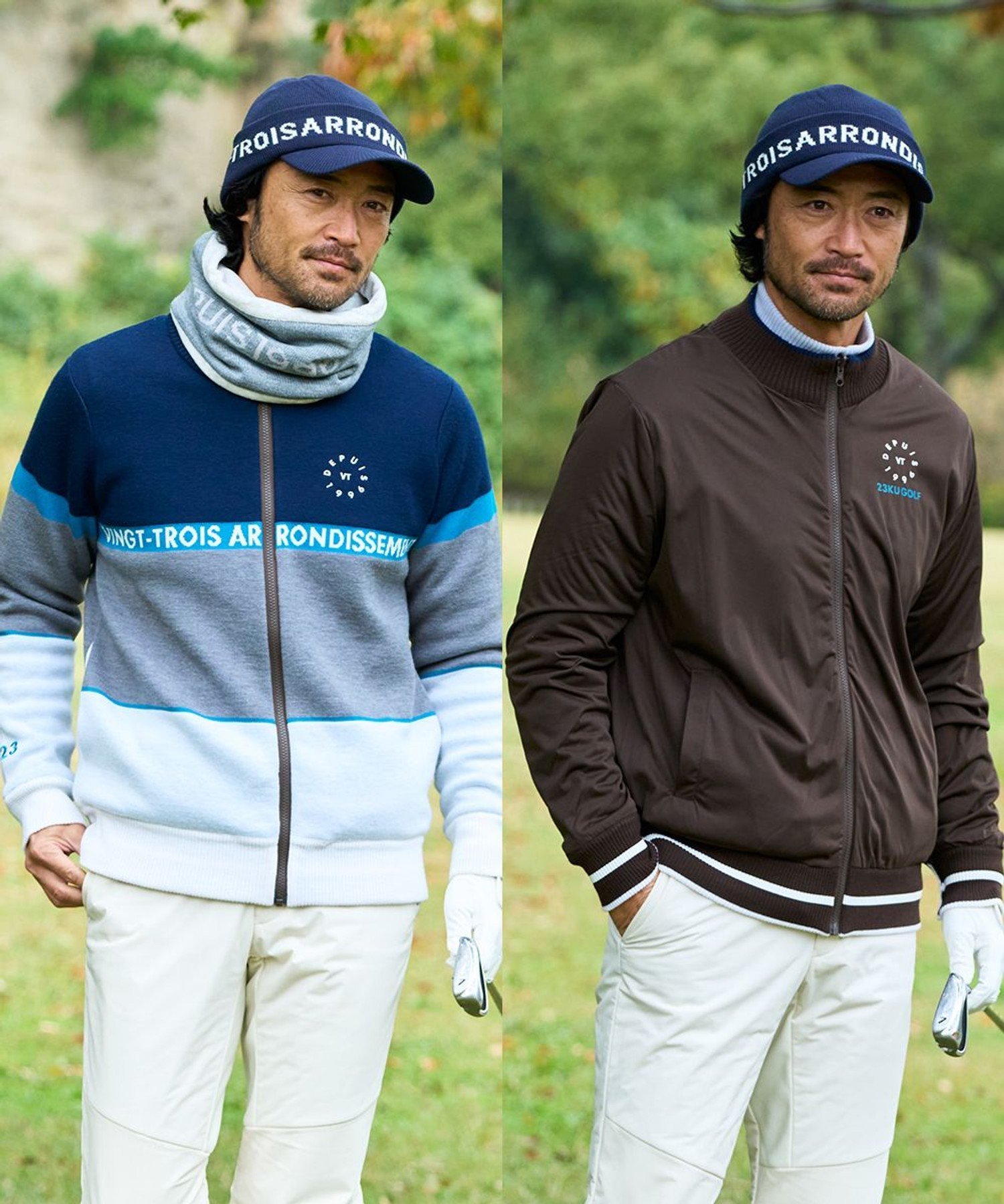23区GOLF｜【MEN】リバーシブルニットブルゾン | Rakuten Fashion(楽天