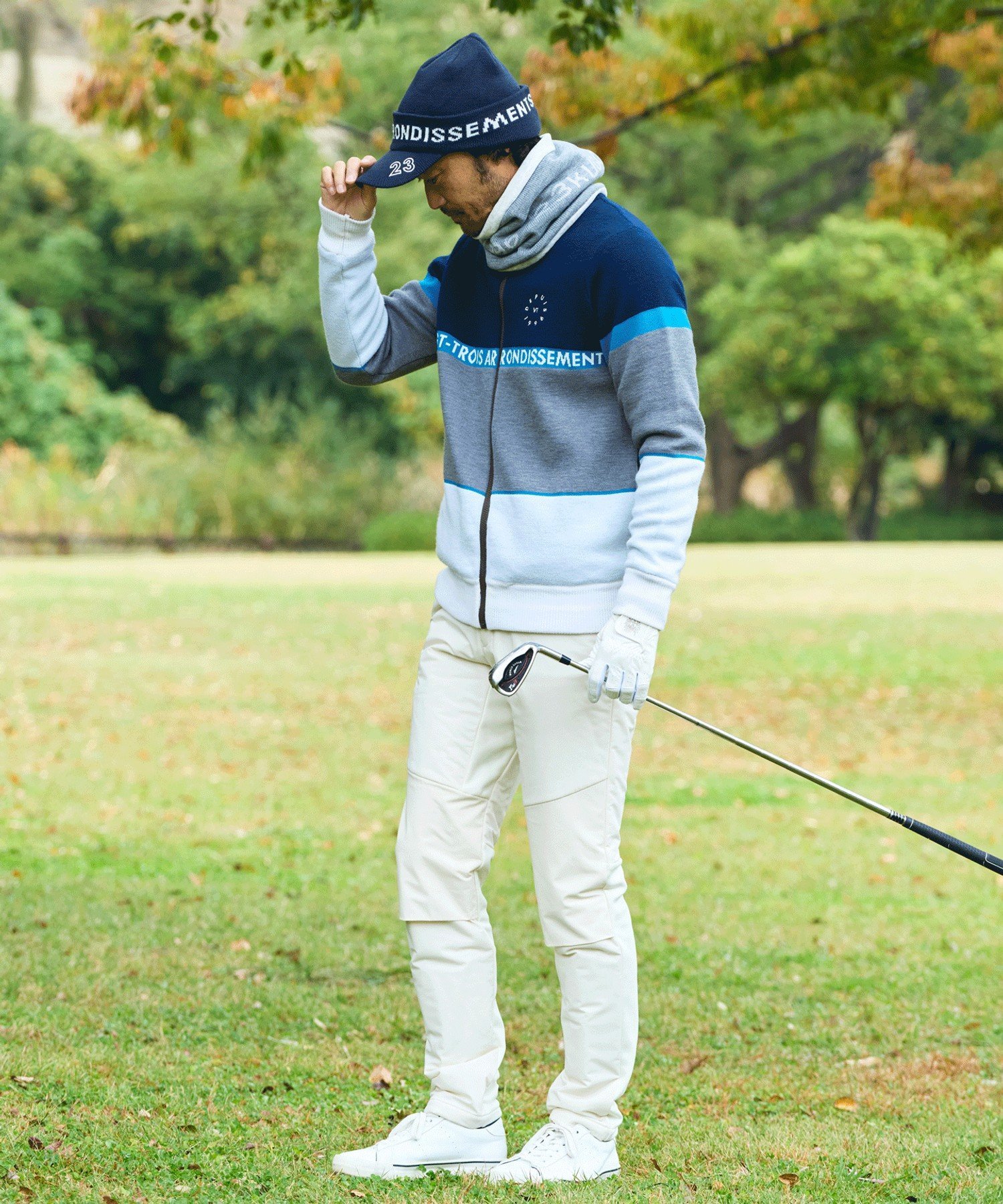 23区GOLF｜【MEN】リバーシブルニットブルゾン | Rakuten Fashion(楽天