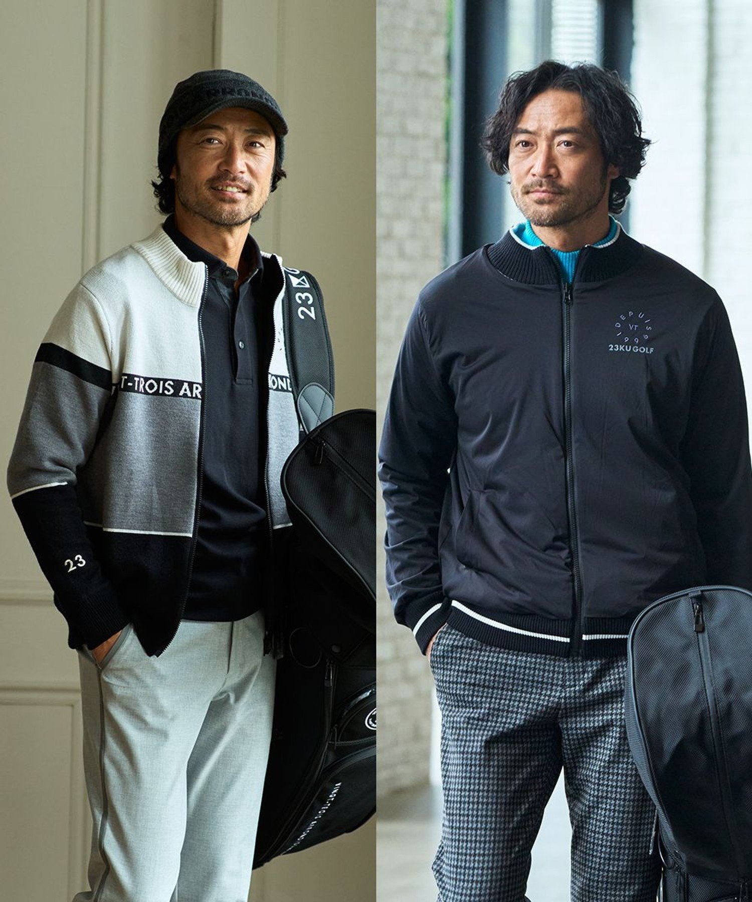 23区GOLF｜【MEN】リバーシブルニットブルゾン | Rakuten Fashion(楽天