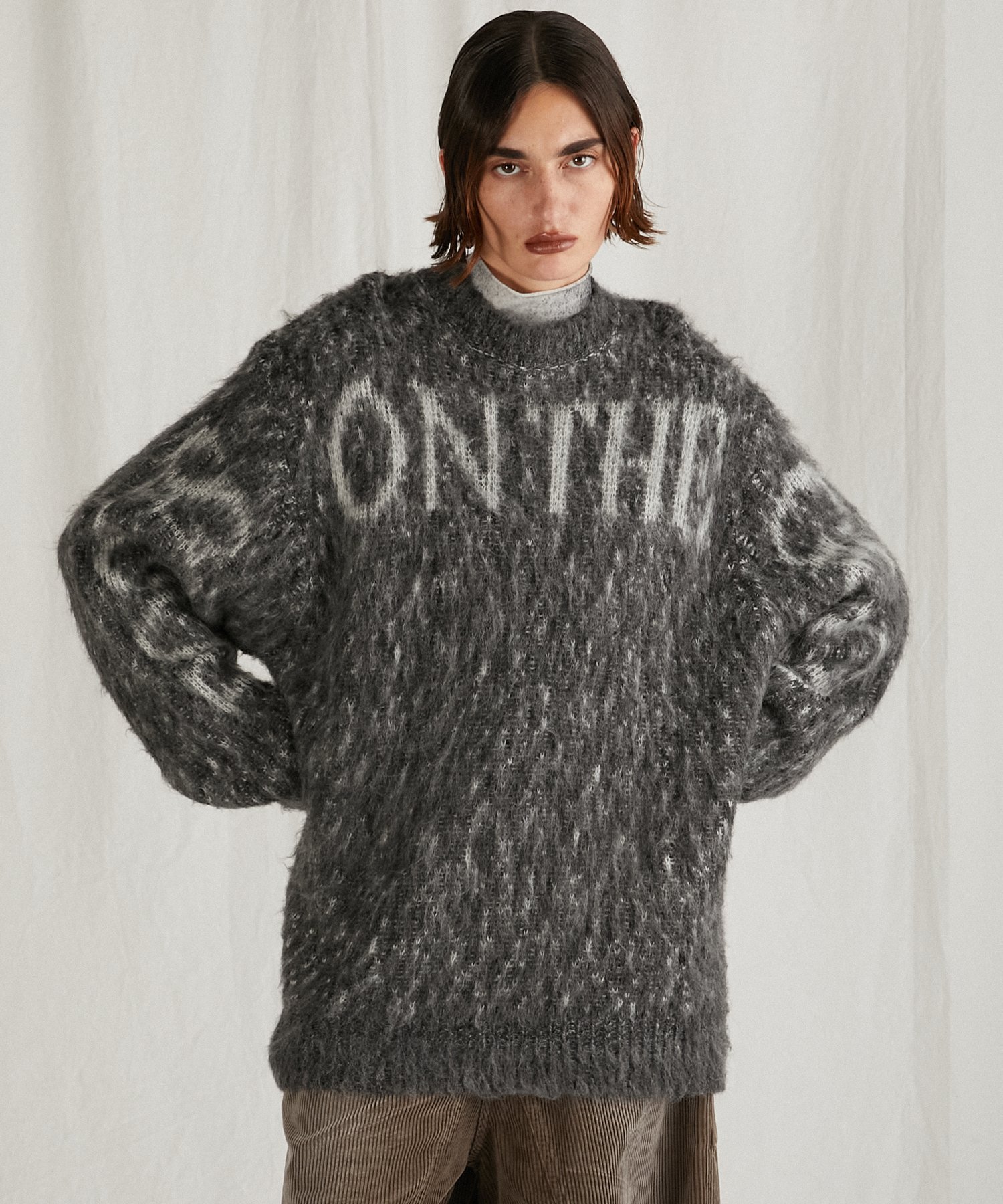 PRANK PROJECT｜ロゴメランジシャギーニット / Logo Melange Shaggy