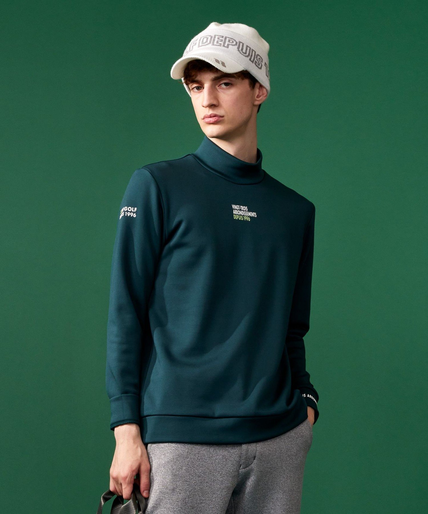 23区GOLF｜【MEN】ストレッチ裏フリース モックネック | Rakuten
