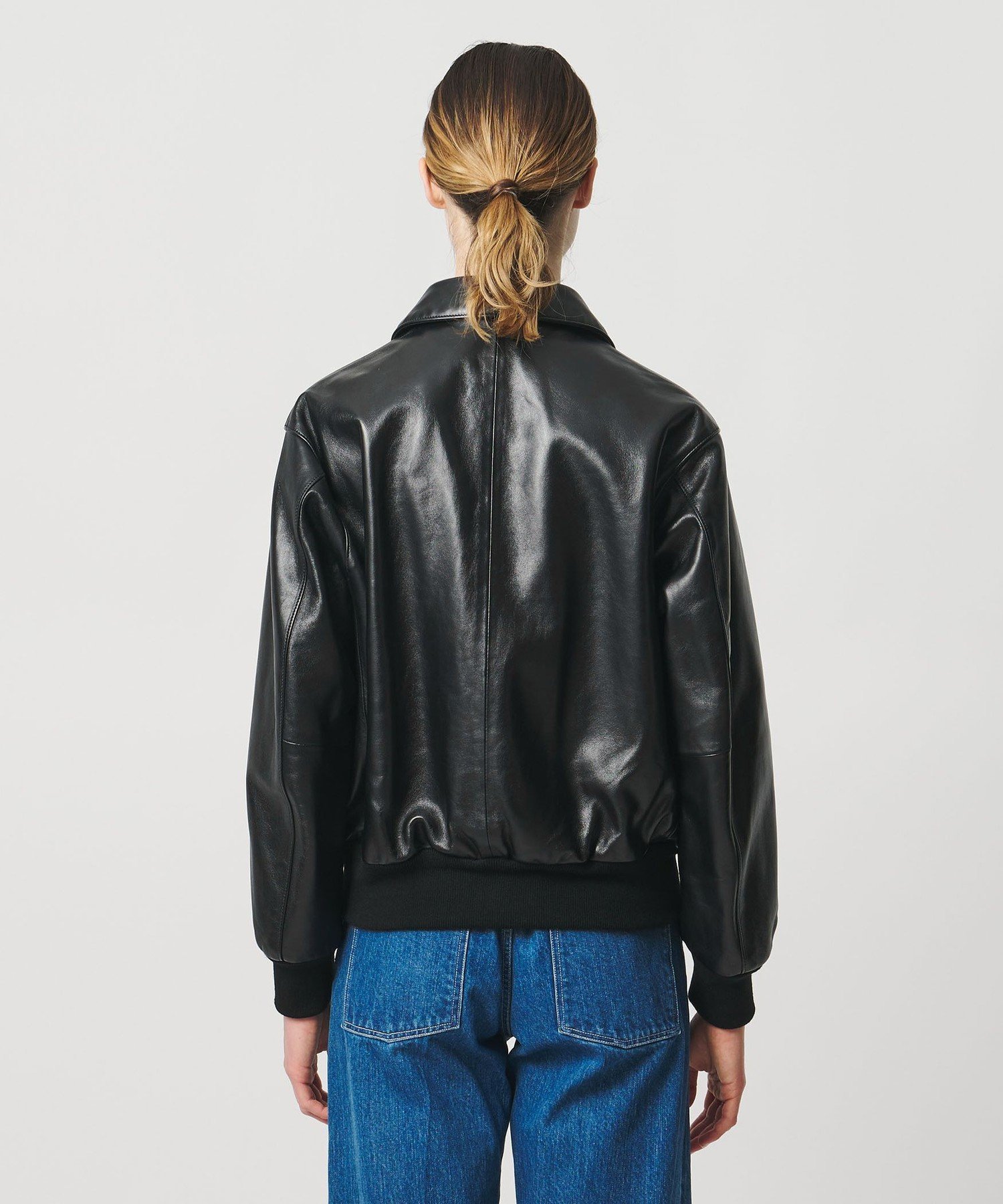 LOEFF / ラムレザー フライトジャケット黒　サイズ:2 UNITED ARROWS｜<LOEFF>ラムレザー フライトジャケット UNISEX