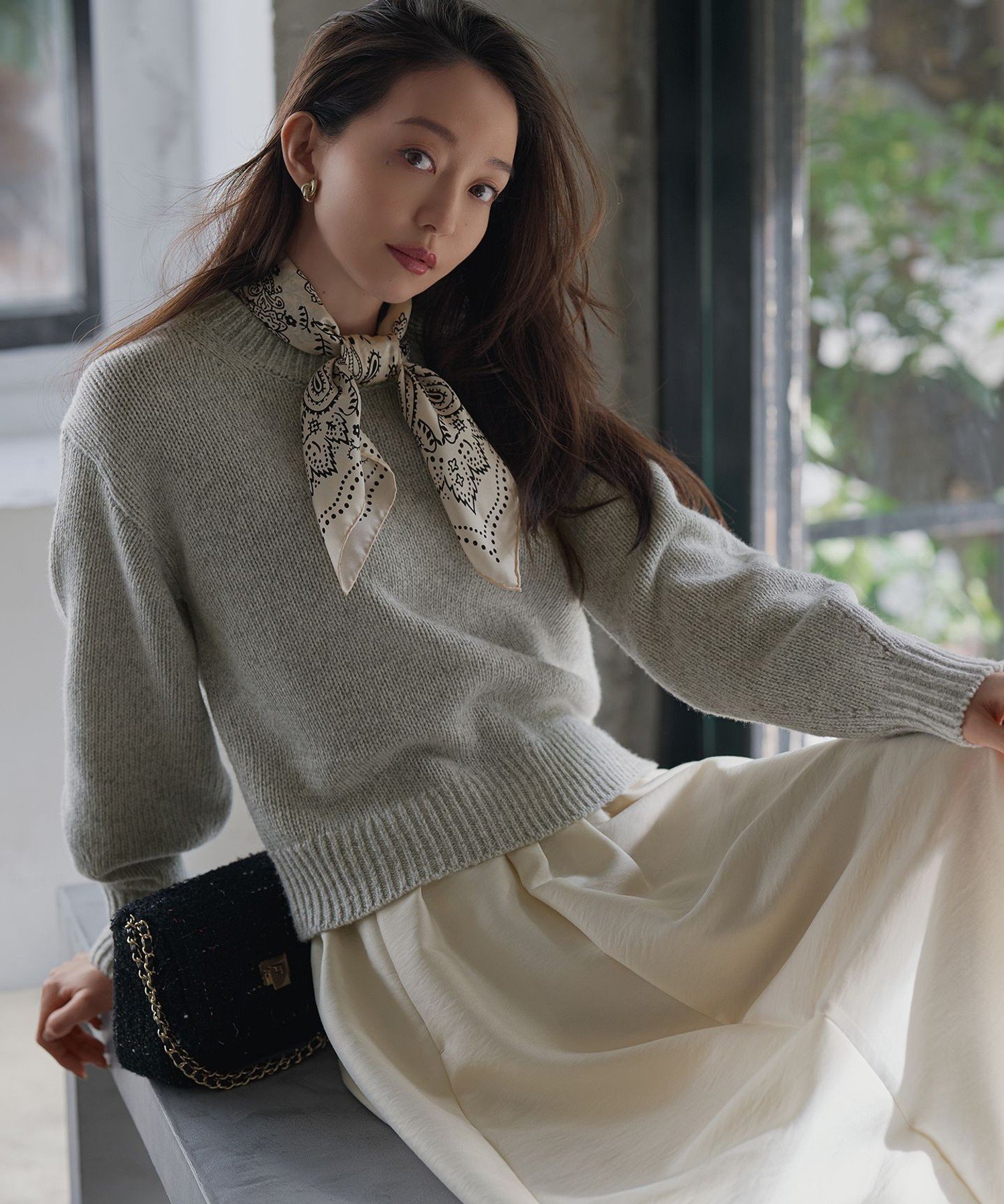 23区｜【GISELe掲載】ウールカシミヤ パフスリーブ ニット | Rakuten