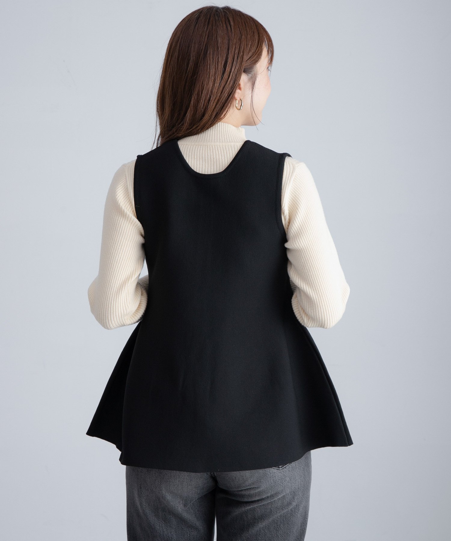 Sonny Label｜『WEB限定』2WAYペプラムニットベスト | Rakuten Fashion