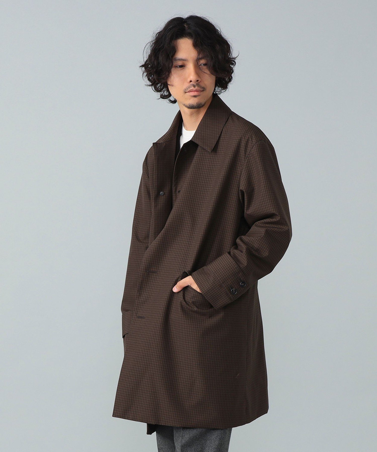 BEAMS MEN｜【別注】MACKINTOSH / HUMBIE ウール ブラウンチェック
