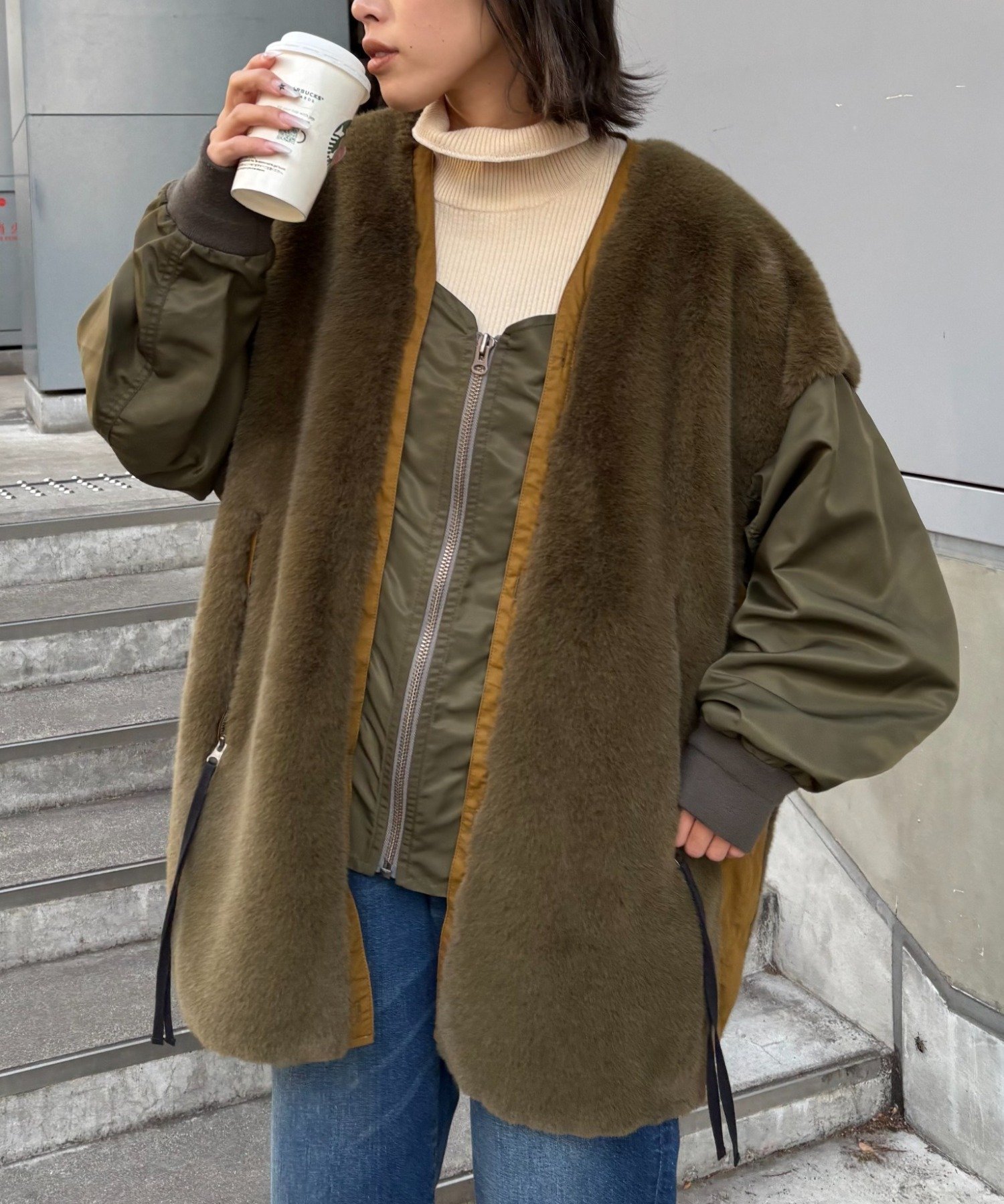 CIAOPANIC TYPY｜【etsinta/エシンタ】ファー切替ジャケット | Rakuten