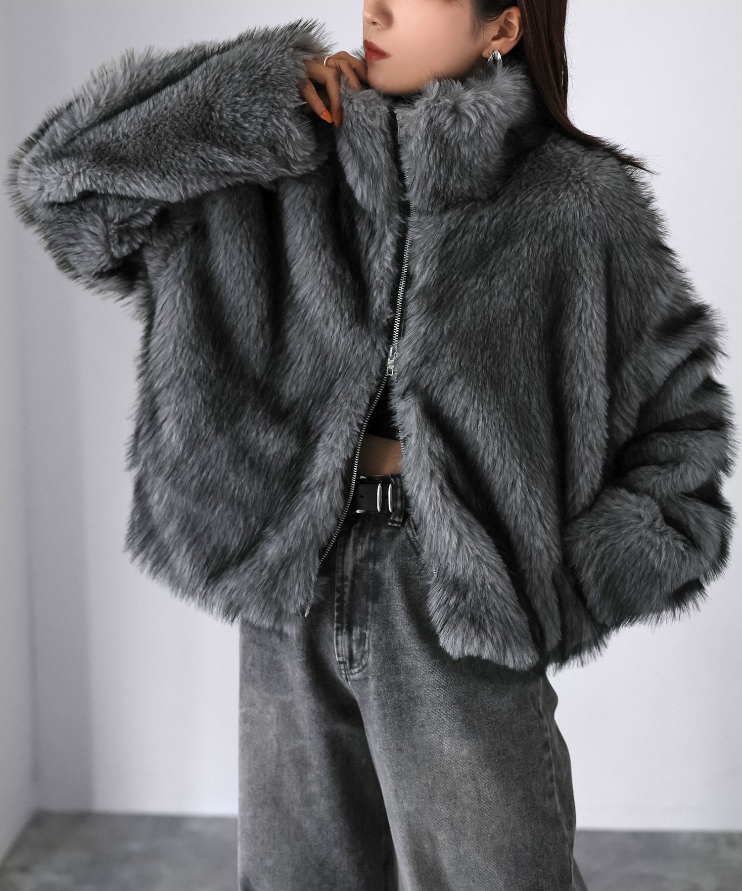 Riberry｜ダブルジップミックスファーコート | Rakuten Fashion(楽天