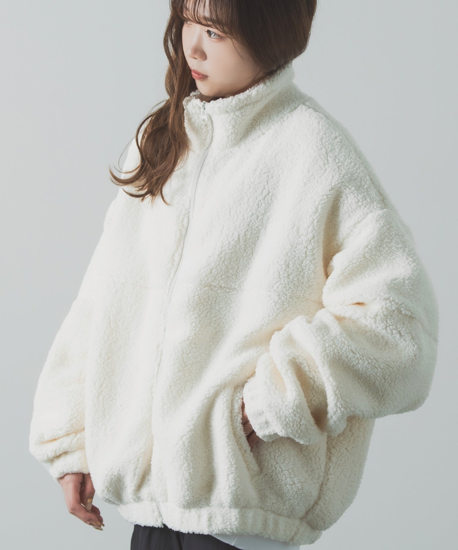 improves｜UAU ワオ スタンドカラー ボアブルゾン | Rakuten Fashion