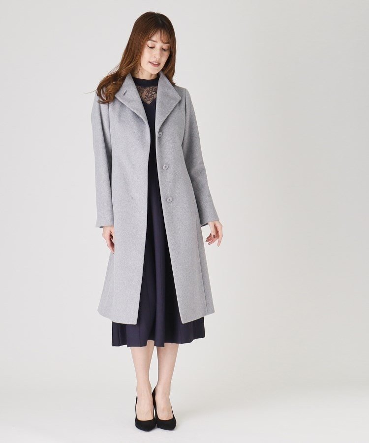 COUP DE CHANCE｜【カシミヤ混/日本製】Iラインスタンドウィングカラー