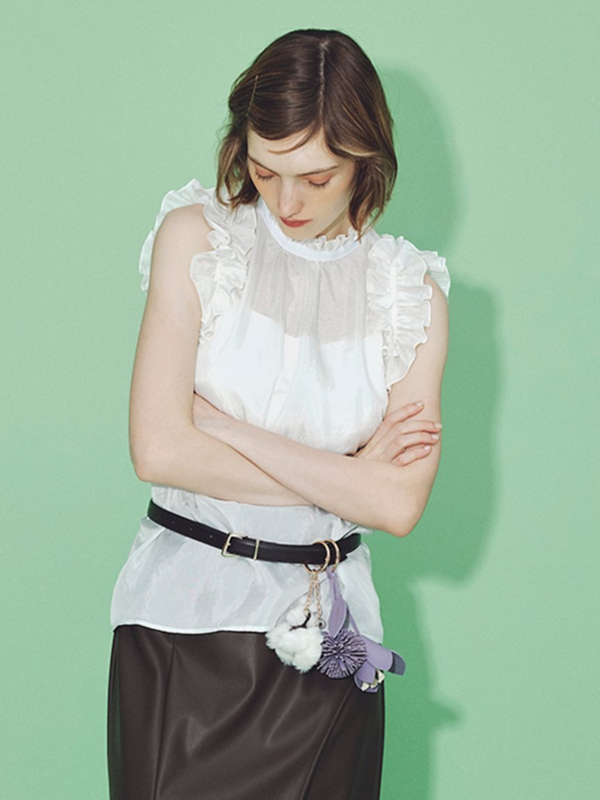 FRAY I.D｜2wayギャザーフリルブラウス | Rakuten Fashion(楽天