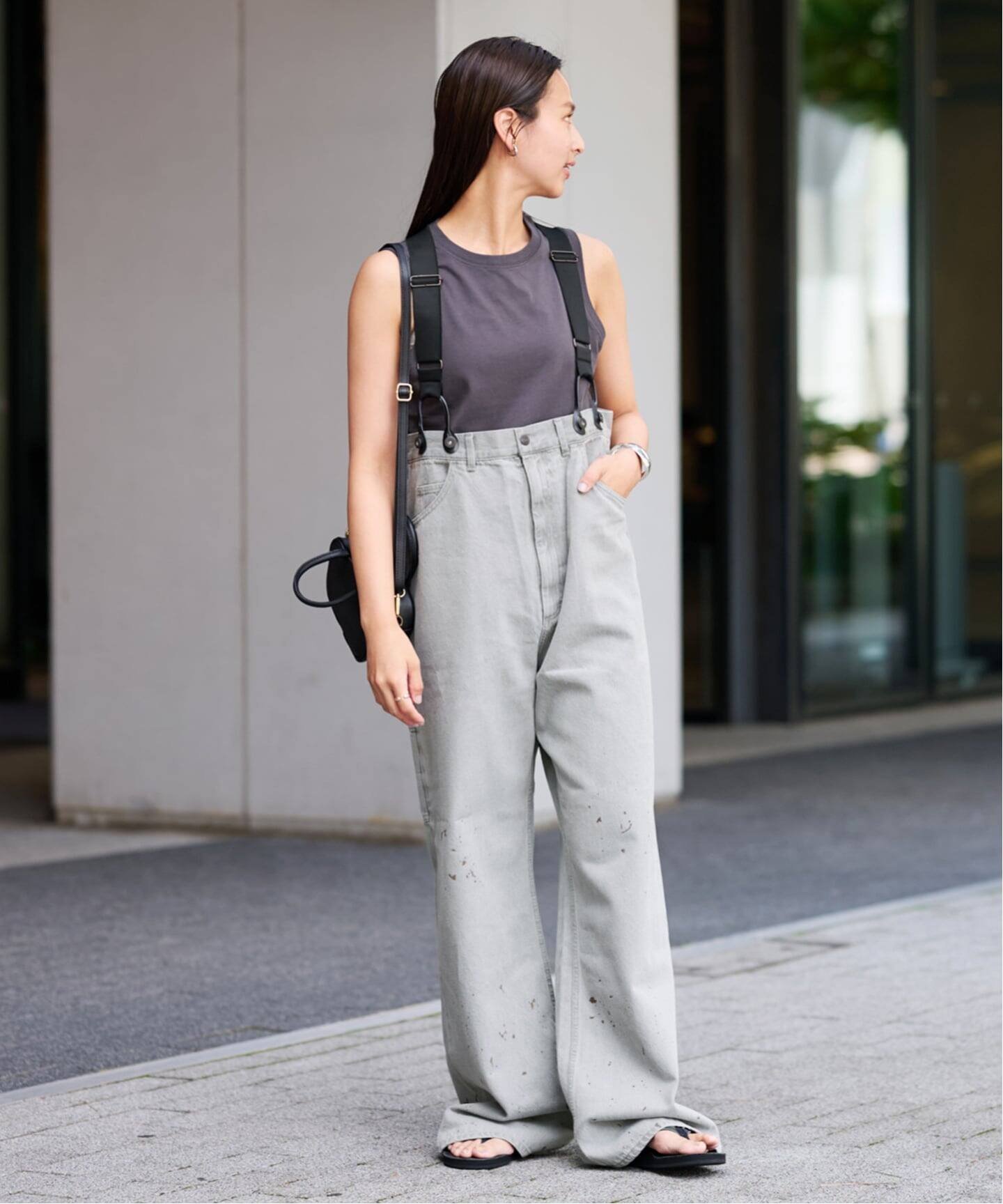 FRAMeWORK｜PAYDAY /ペイデイ サスペンダー付きペイント加工デニム