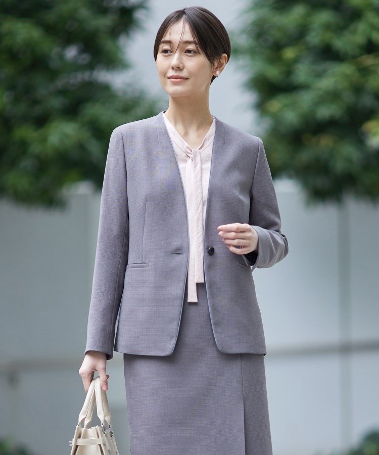 INDIVI｜【洗える/スーツ】ノーカラージャケット | Rakuten Fashion