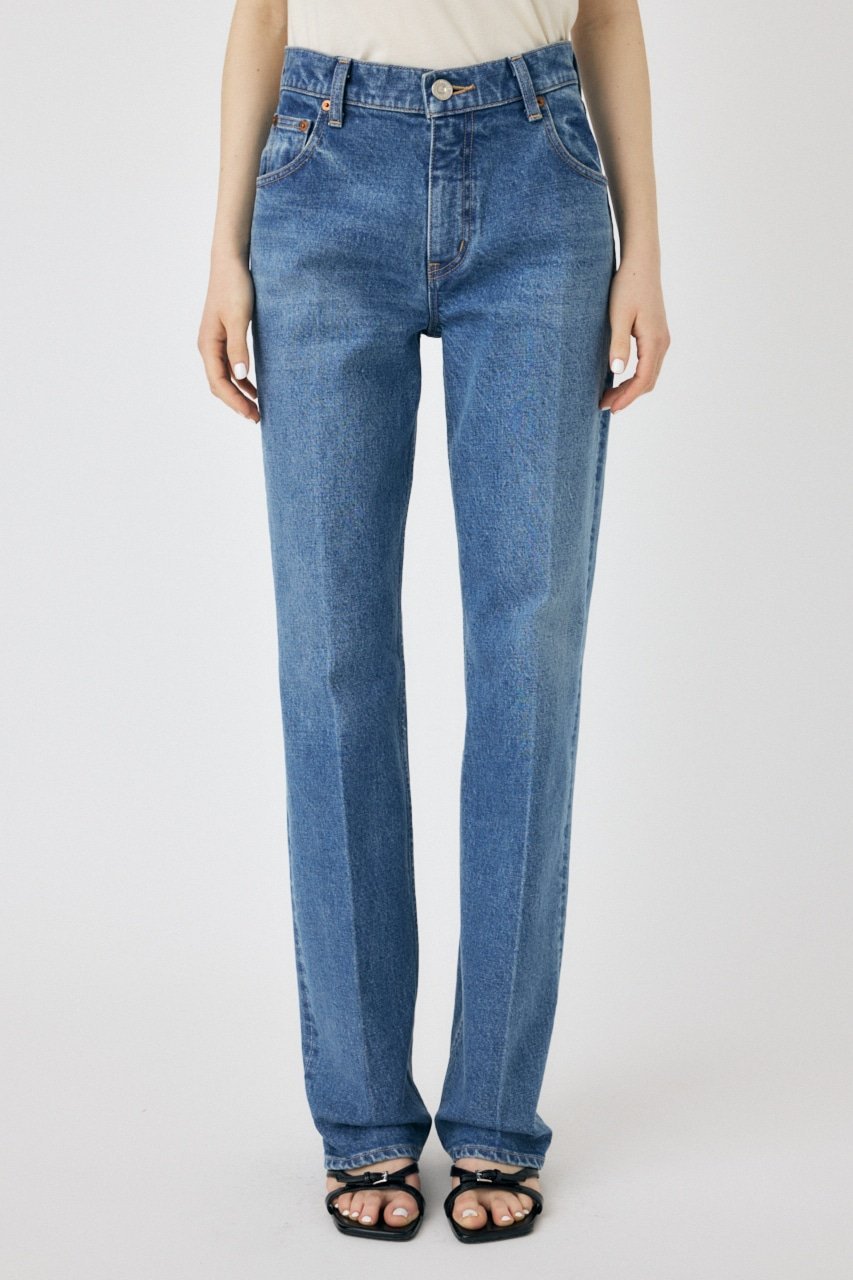 moussy｜MVS CENTER PRESS ストレートデニム | Rakuten Fashion(楽天