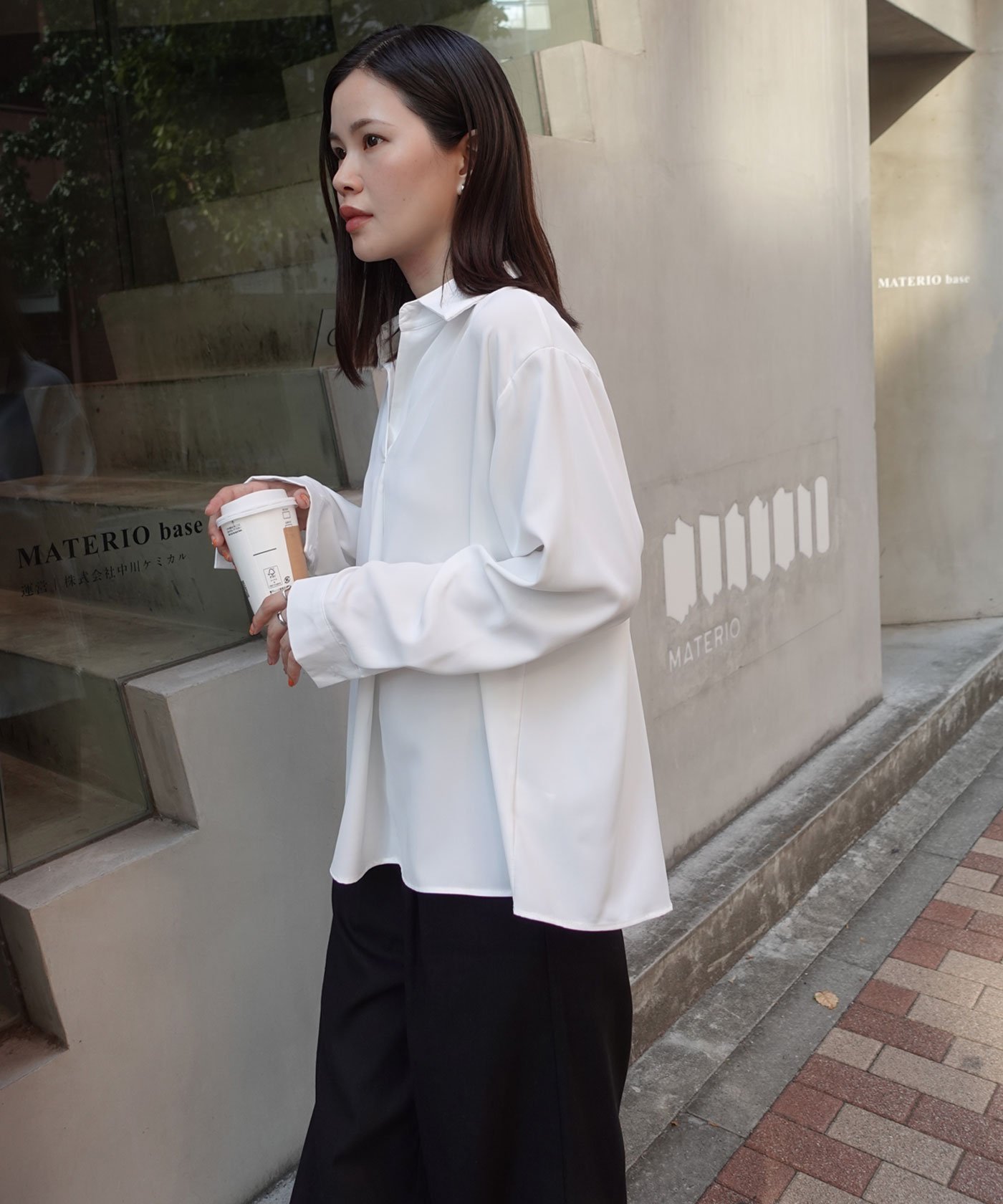 CORNERS｜とろみスキッパーブラウス | Rakuten Fashion(楽天