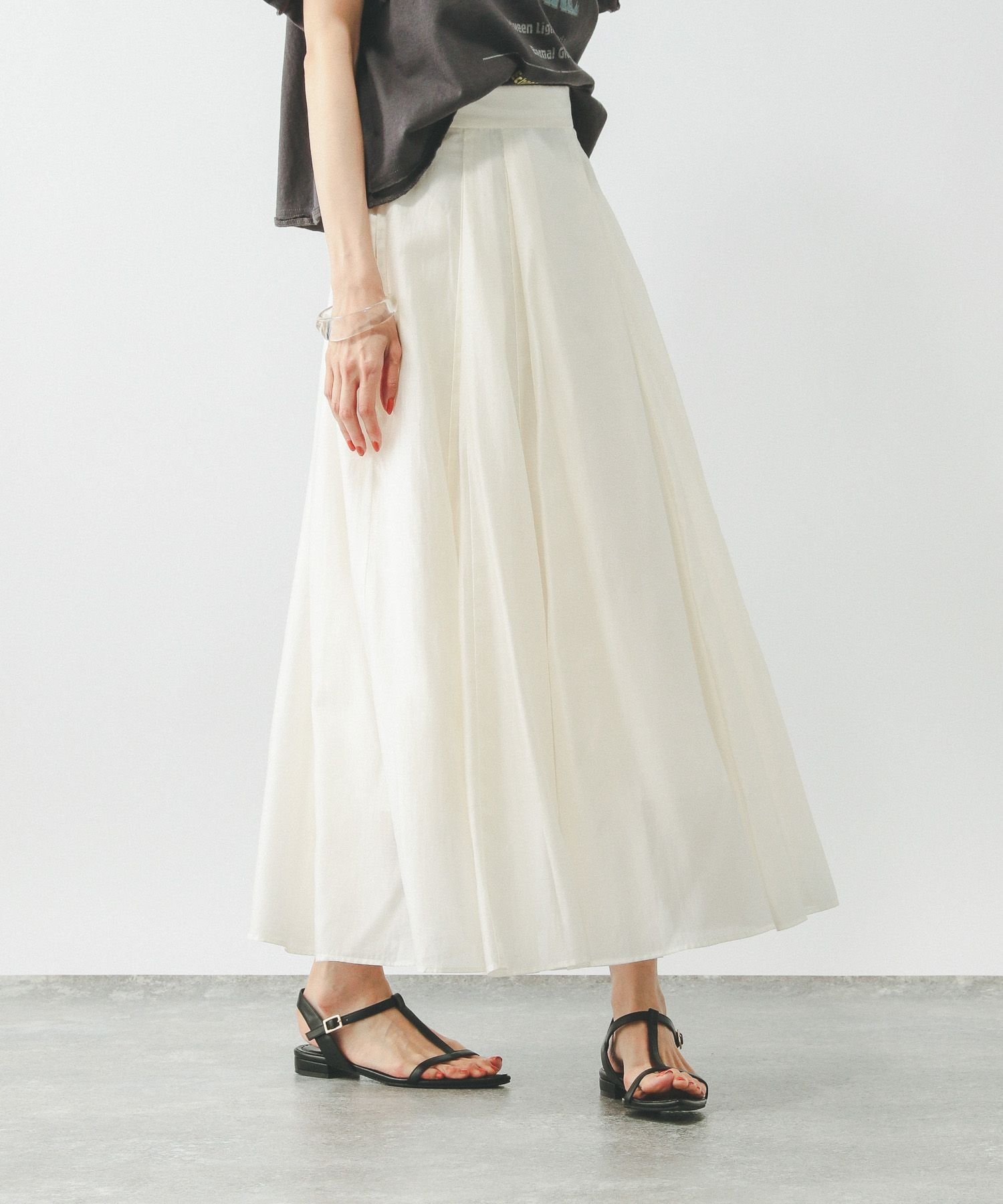 GLOBAL WORK｜シアータックフレアスカート/253432 | Rakuten Fashion