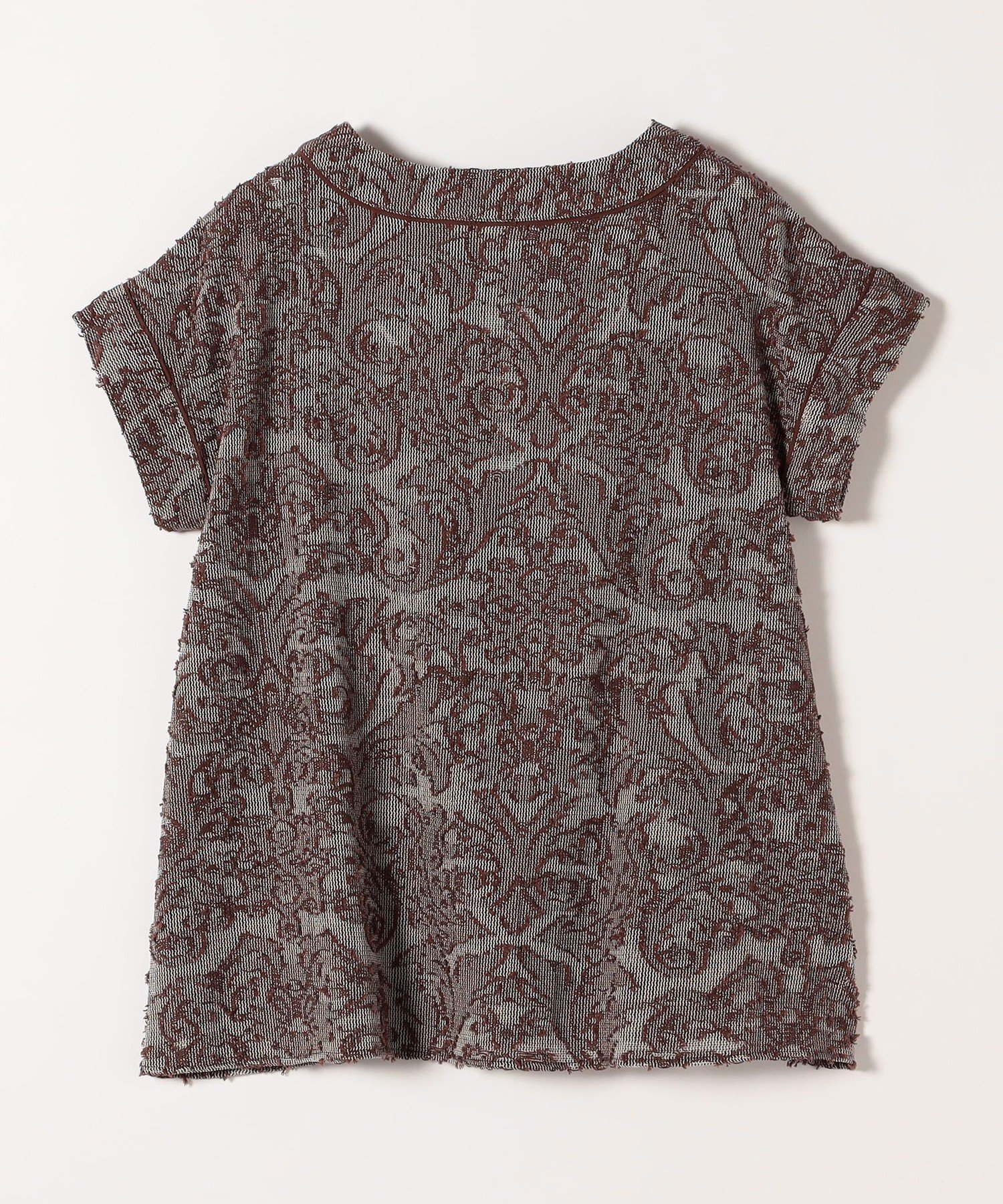 SHIPS any: ♡メッシュ ジャカード カフタン スキッパー ブラウス SHIPS any:〈手洗い可能〉メッシュ ジャカード カフタン スキッパー