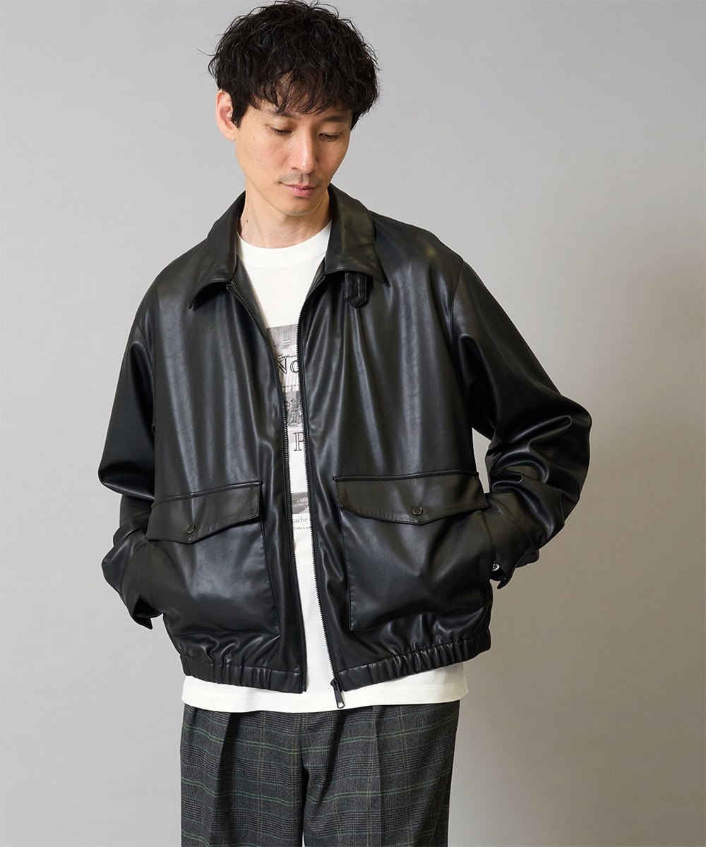 a.v.v｜【洗濯機で洗える】フェイクレザーブルゾン | Rakuten Fashion