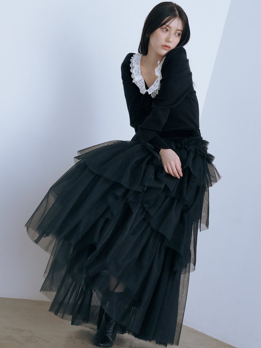 SNIDEL｜チュールボリュームスカート | Rakuten Fashion(楽天