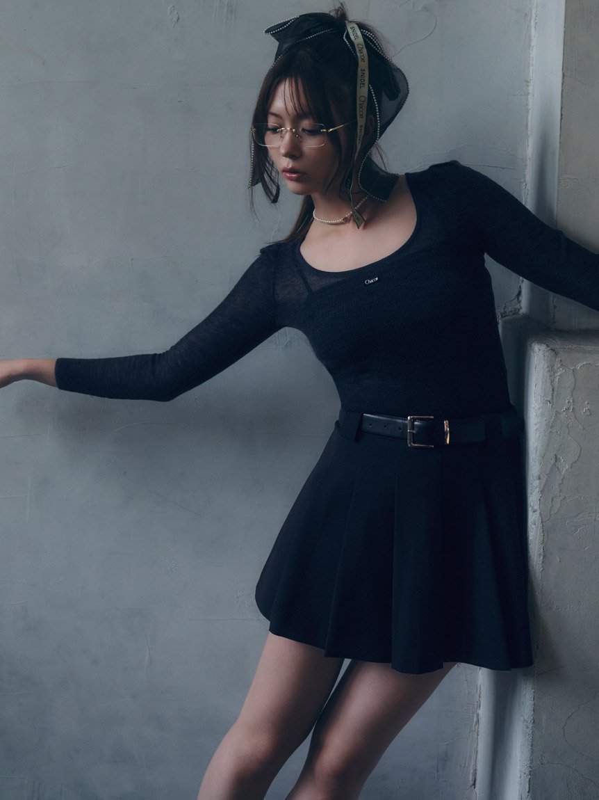 SNIDEL｜【Chacott】シアーリブニット | Rakuten Fashion(楽天