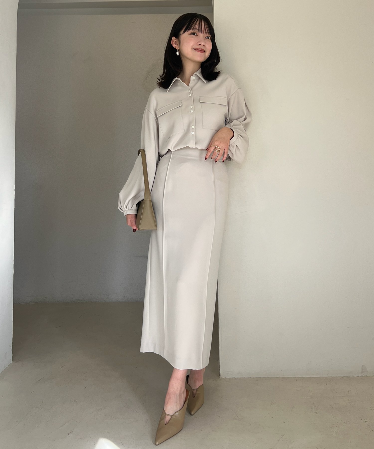 anuans｜ダブルサテンナロースカート | Rakuten Fashion(楽天