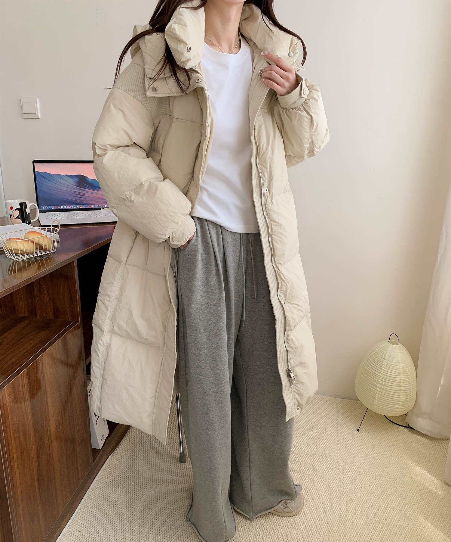 aimoha｜aimoha -select-/オーバーサイズロングダウンコート/ユニ