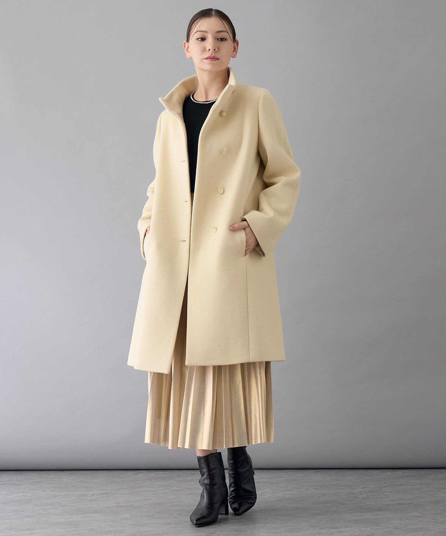 ANAYI｜シャルムビーバースタンドカラーコート | Rakuten Fashion(楽天