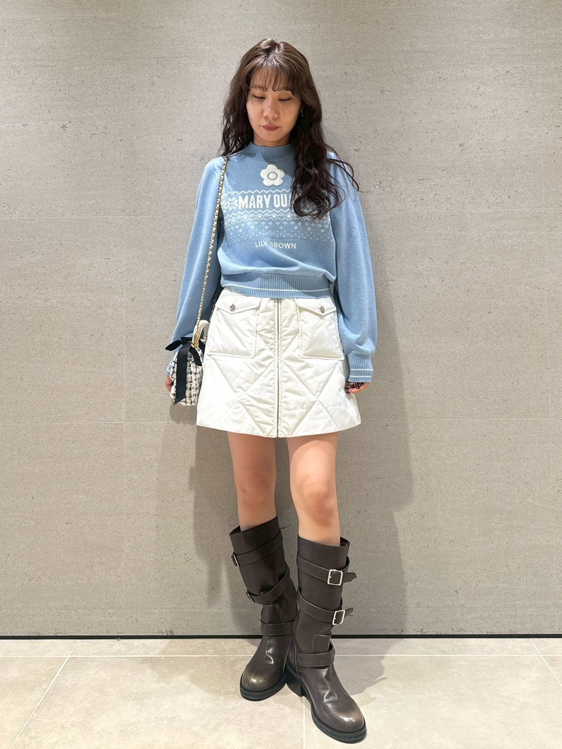 LILY BROWN｜【LILY BROWN×MARY QUANT】ジャガードロゴニットトップス