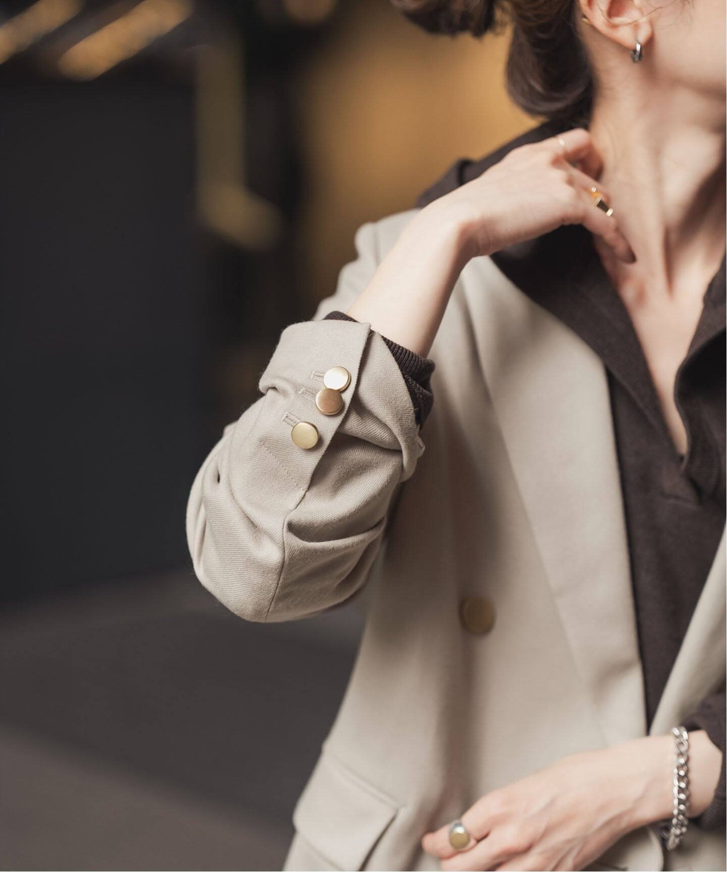 NOBLE｜《追加》《WEB・一部店舗カラー》ウールフラノピークドラペル