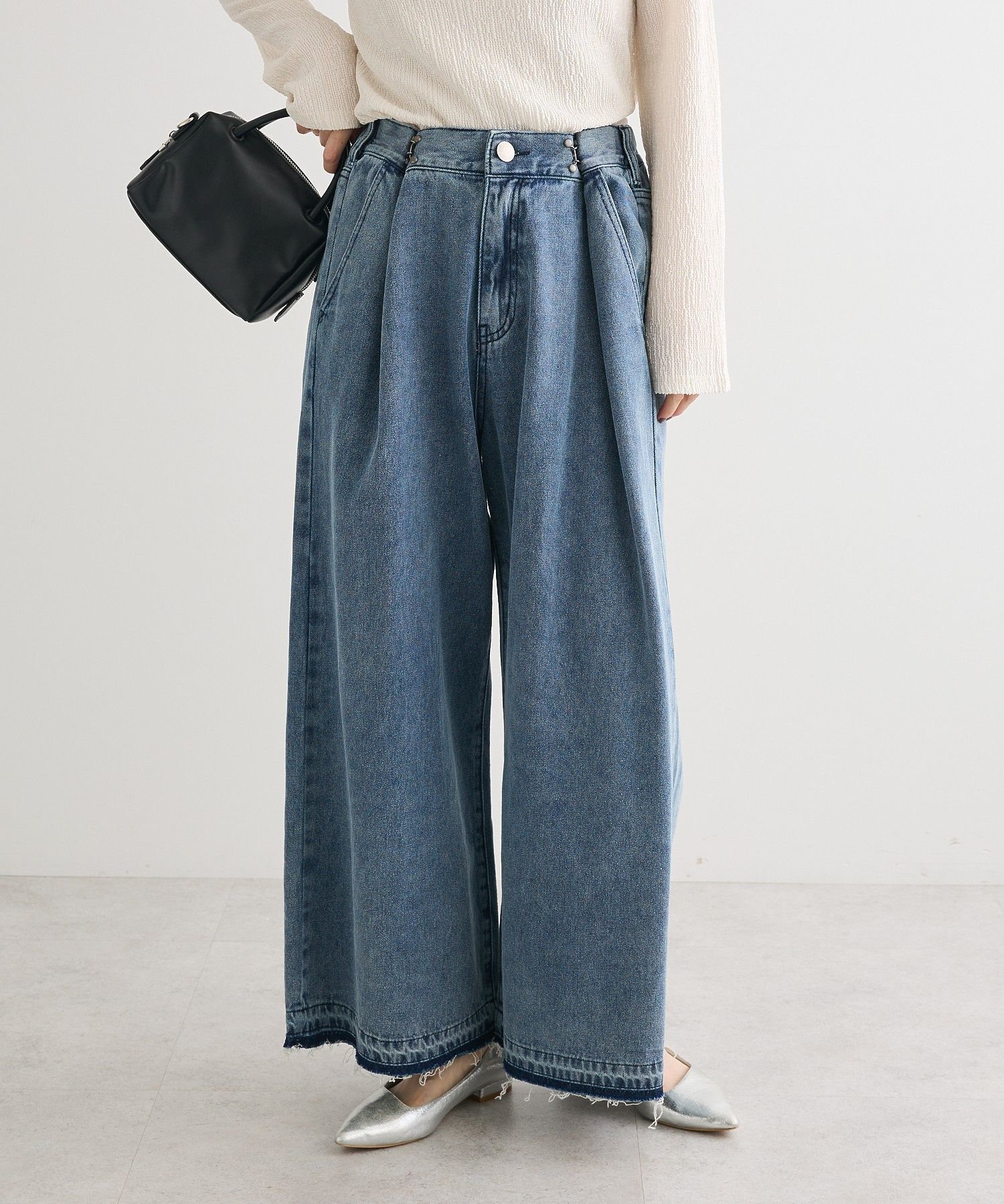 Green Parks｜タックワイドデニムパンツ | Rakuten Fashion(楽天