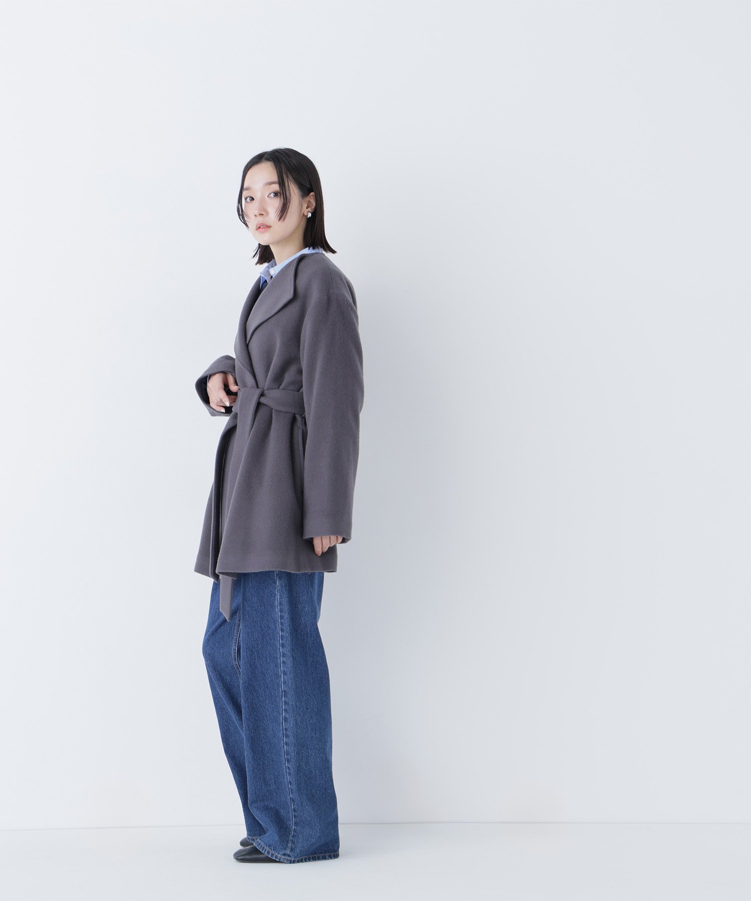 NATURAL BEAUTY BASIC｜ベルテッドミディコート | Rakuten Fashion