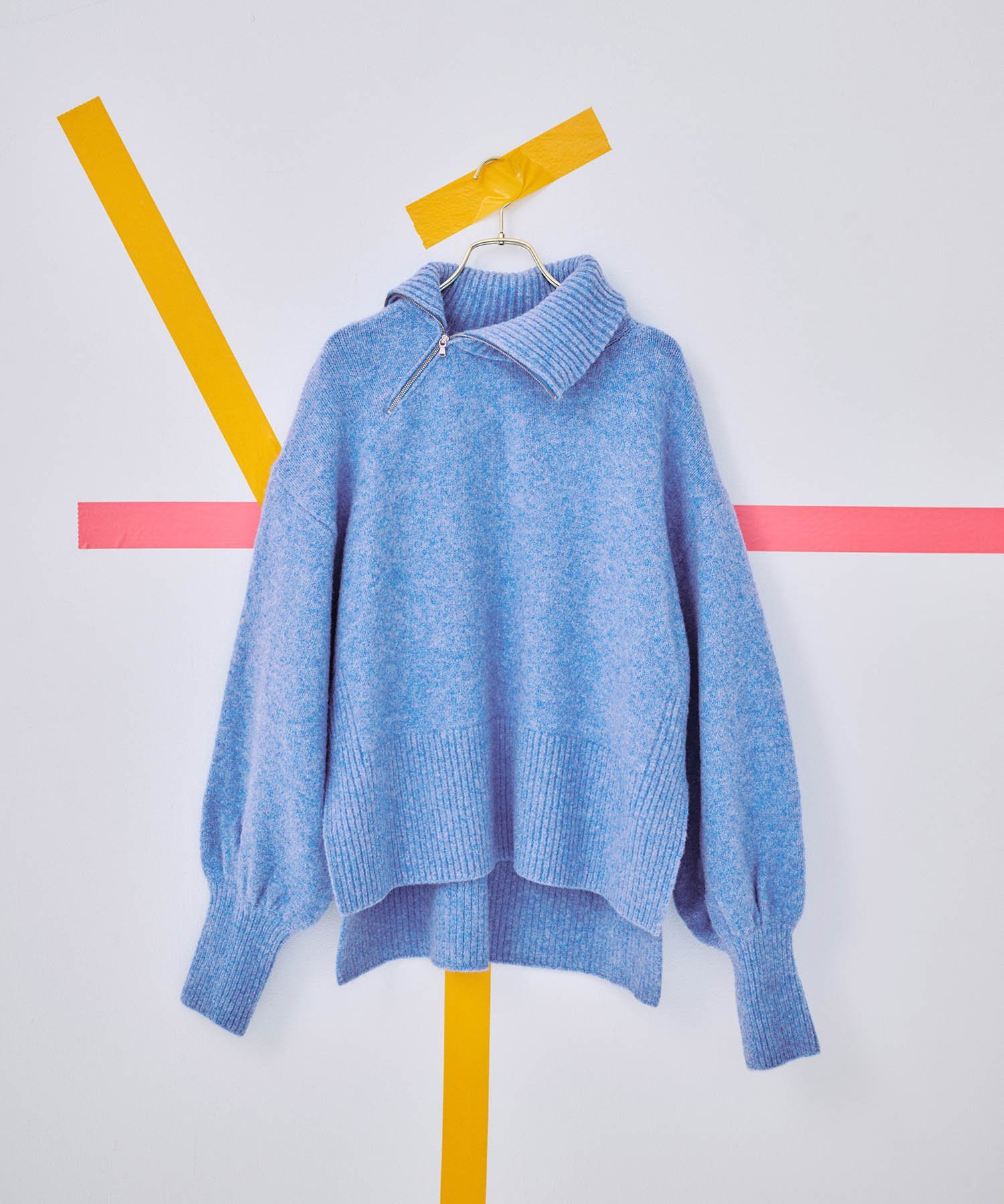 ADAM ET ROPE'｜【WEB限定】ジップタートルパフスリーブニットプル