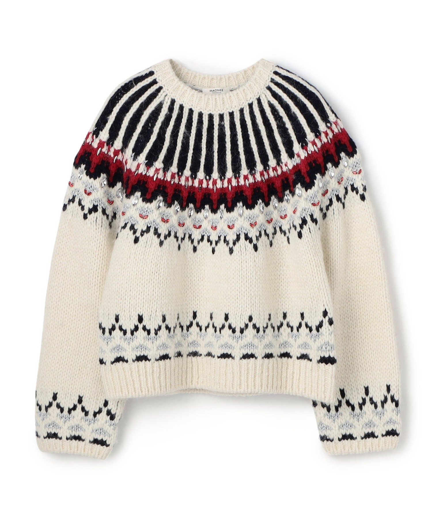 TOMORROWLAND｜ビジュージャカード クルーネックプルオーバー