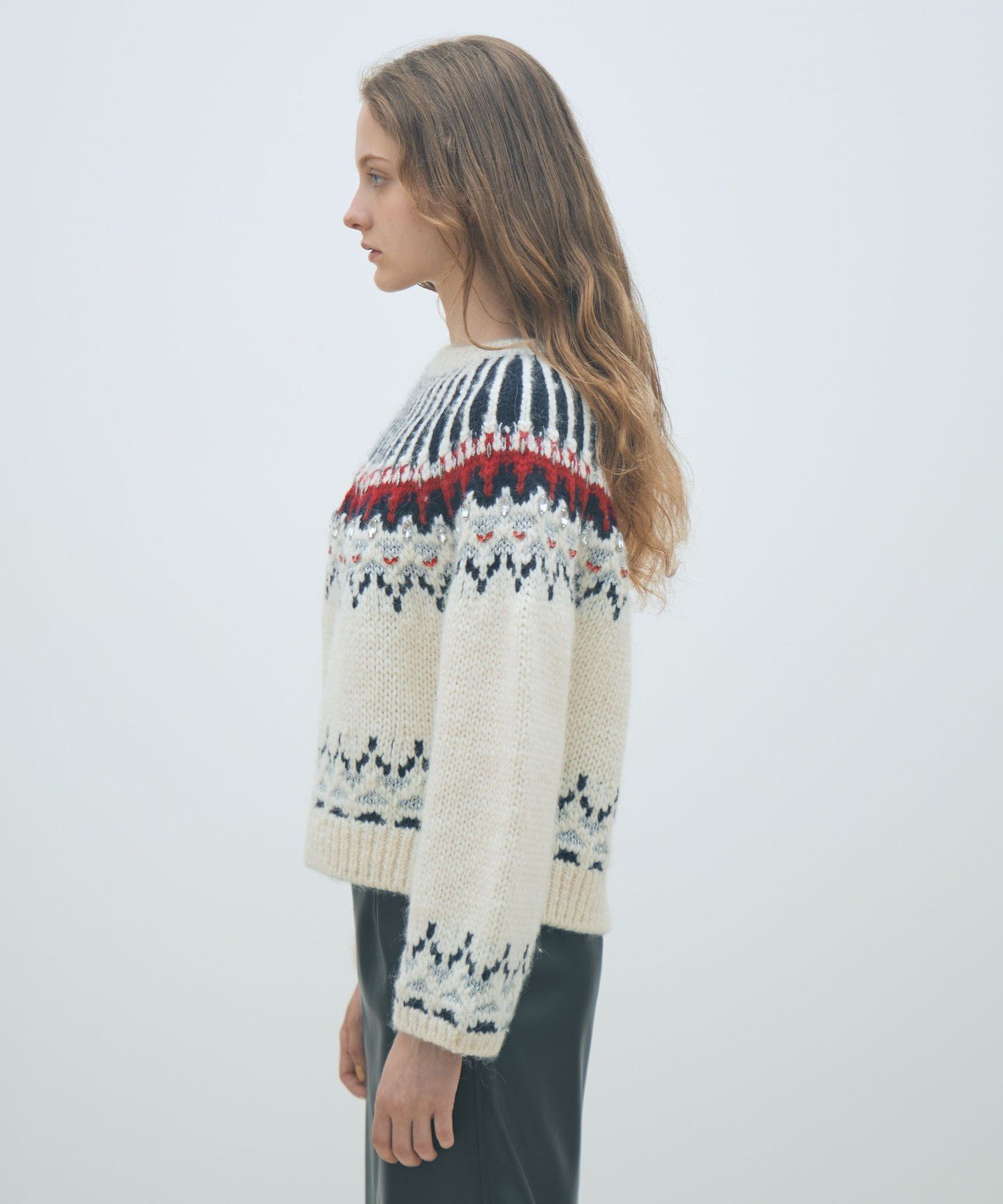 TOMORROWLAND｜ビジュージャカード クルーネックプルオーバー