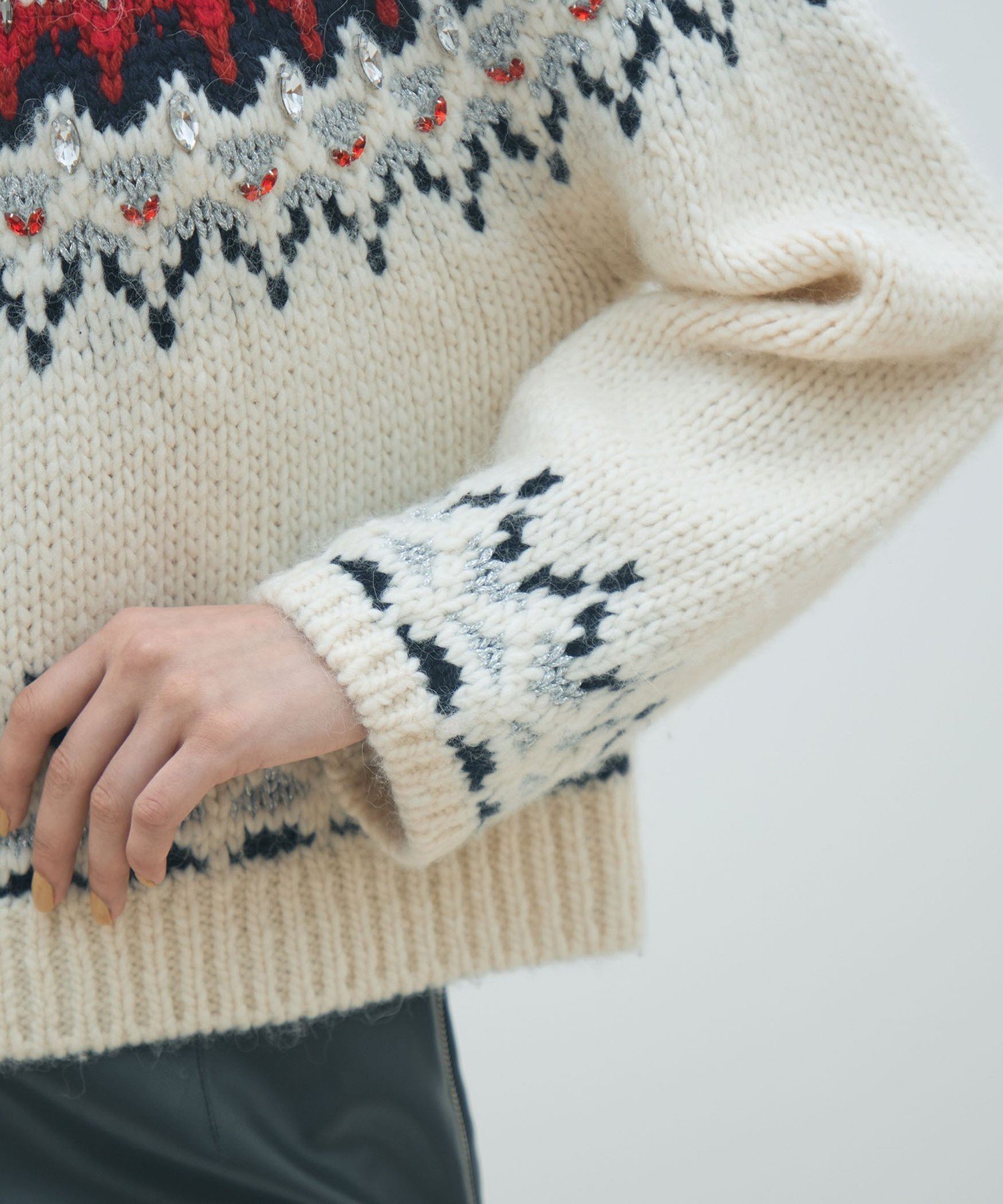 TOMORROWLAND｜ビジュージャカード クルーネックプルオーバー