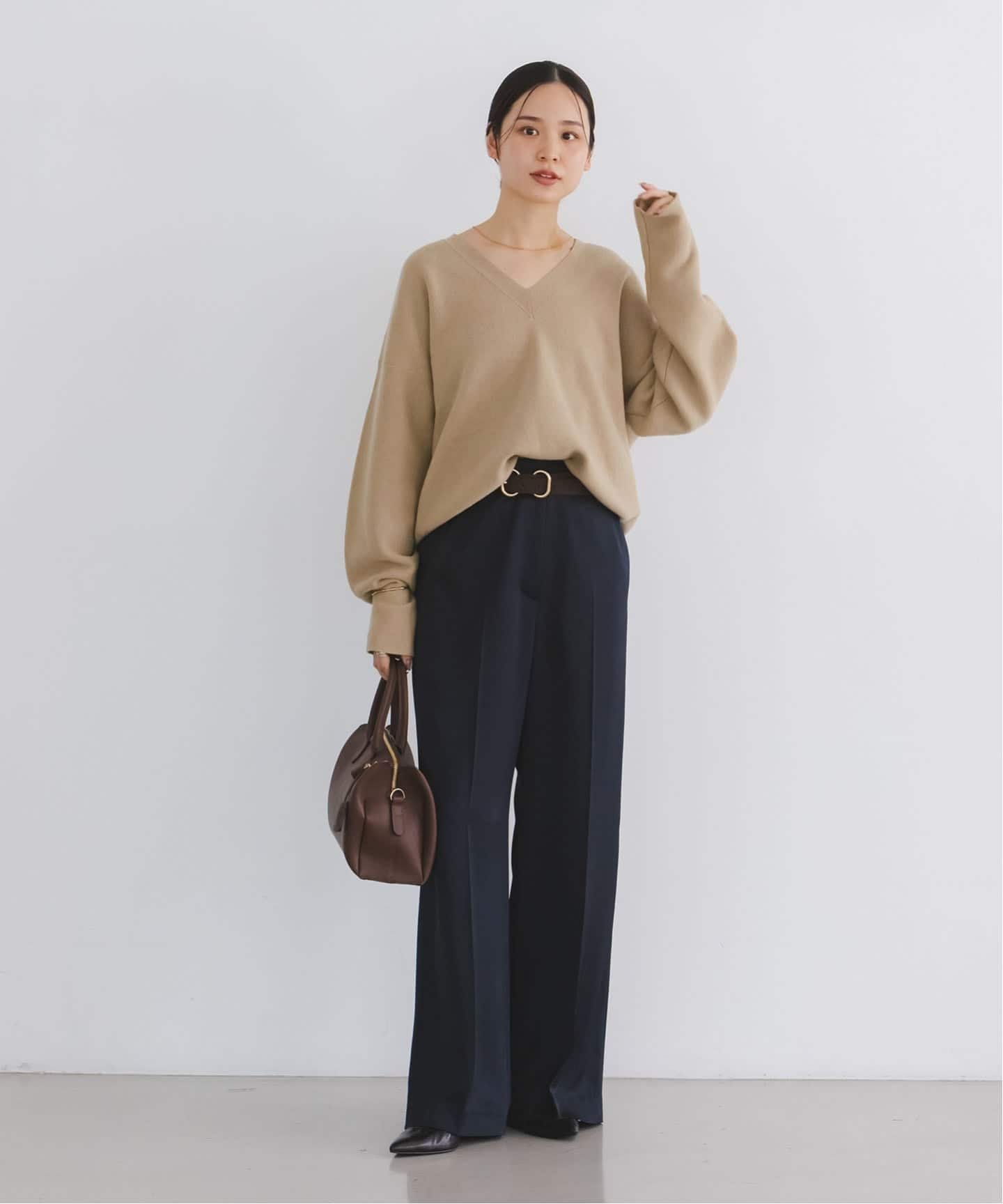 NOBLE｜《追加》カシミヤMIXスムースVプルオーバー | Rakuten Fashion