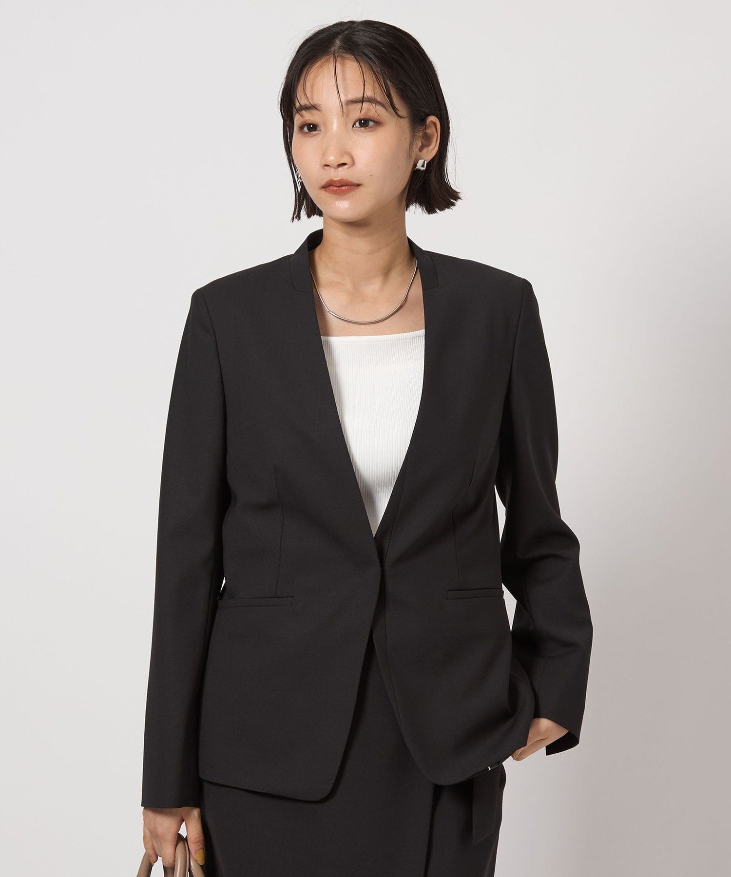 最終値下げ 新タグ ウォッシャブルノーラペルジャケットとパンツの