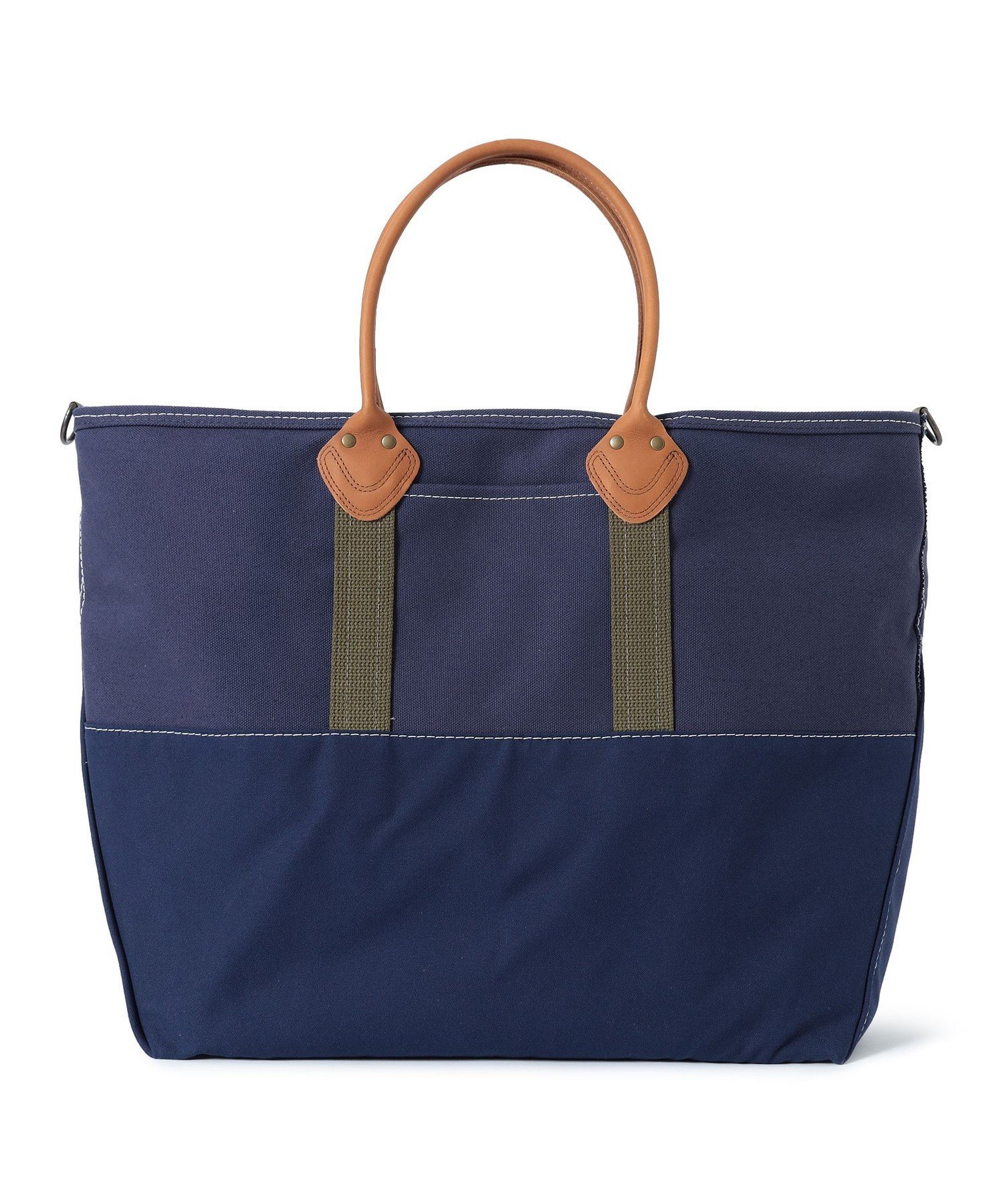 BEAMS MEN｜L.L.Bean / 別注 Deep Bottom Leather Handle Zip Tote XL