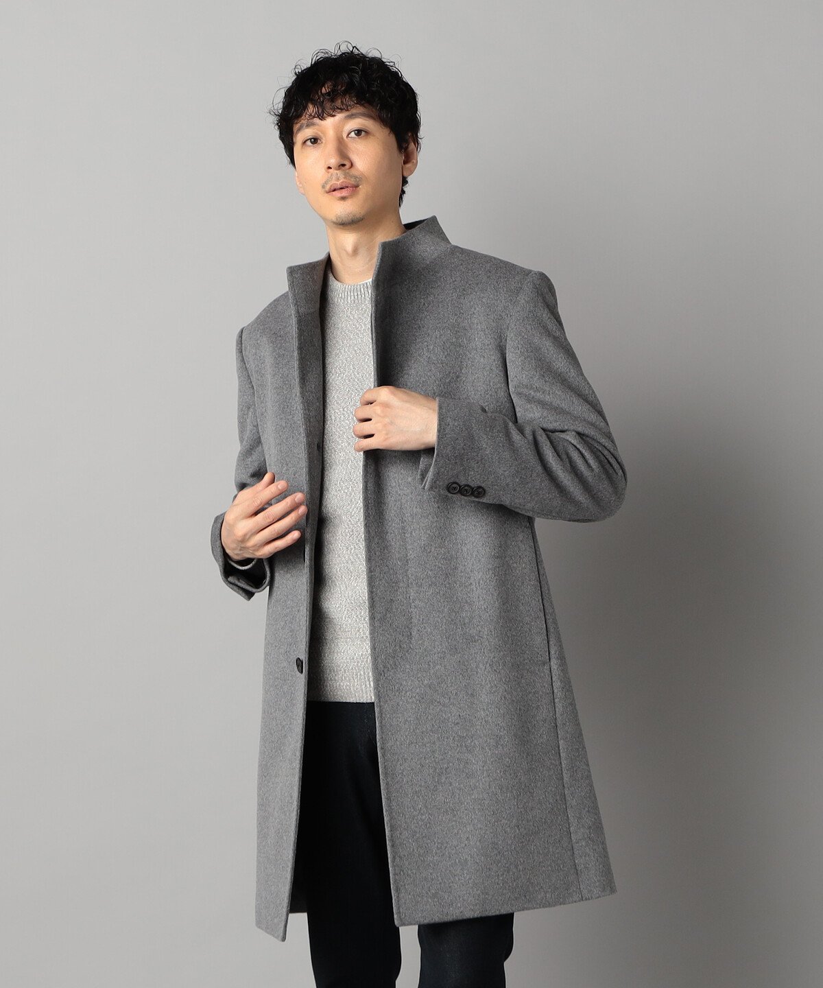 COMME CA MEN｜アンゴラビーバー イタリアンカラーコート | Rakuten