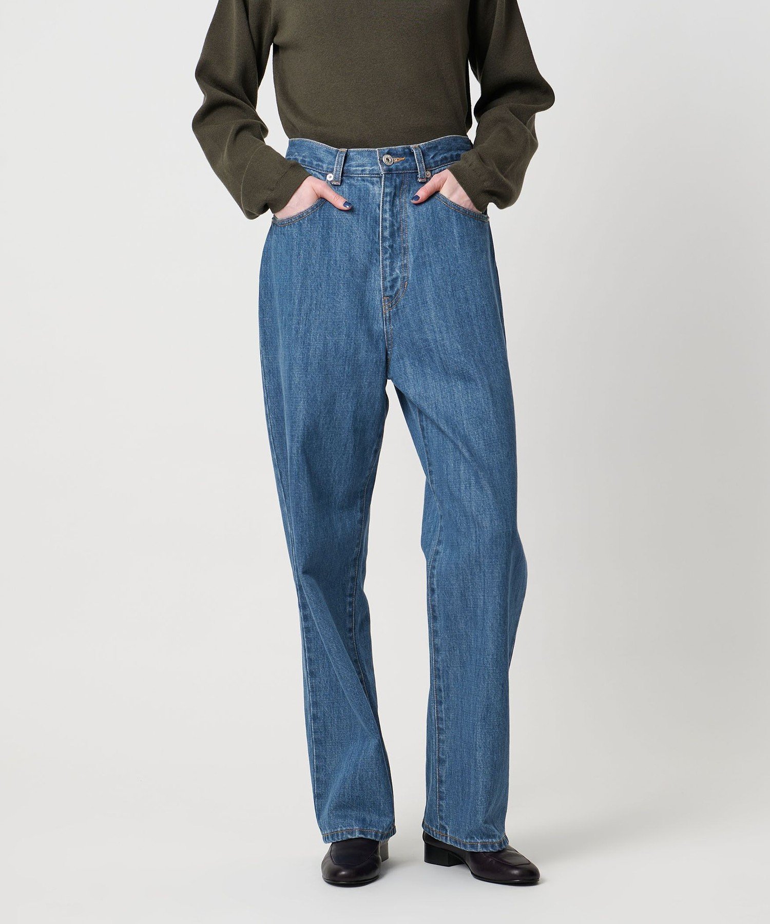 はむはむ　Steven Alan コットン デニム ストレート パンツ BEAUTY&YOUTH UNITED ARROWS｜<Steven Alan>コットン デニム