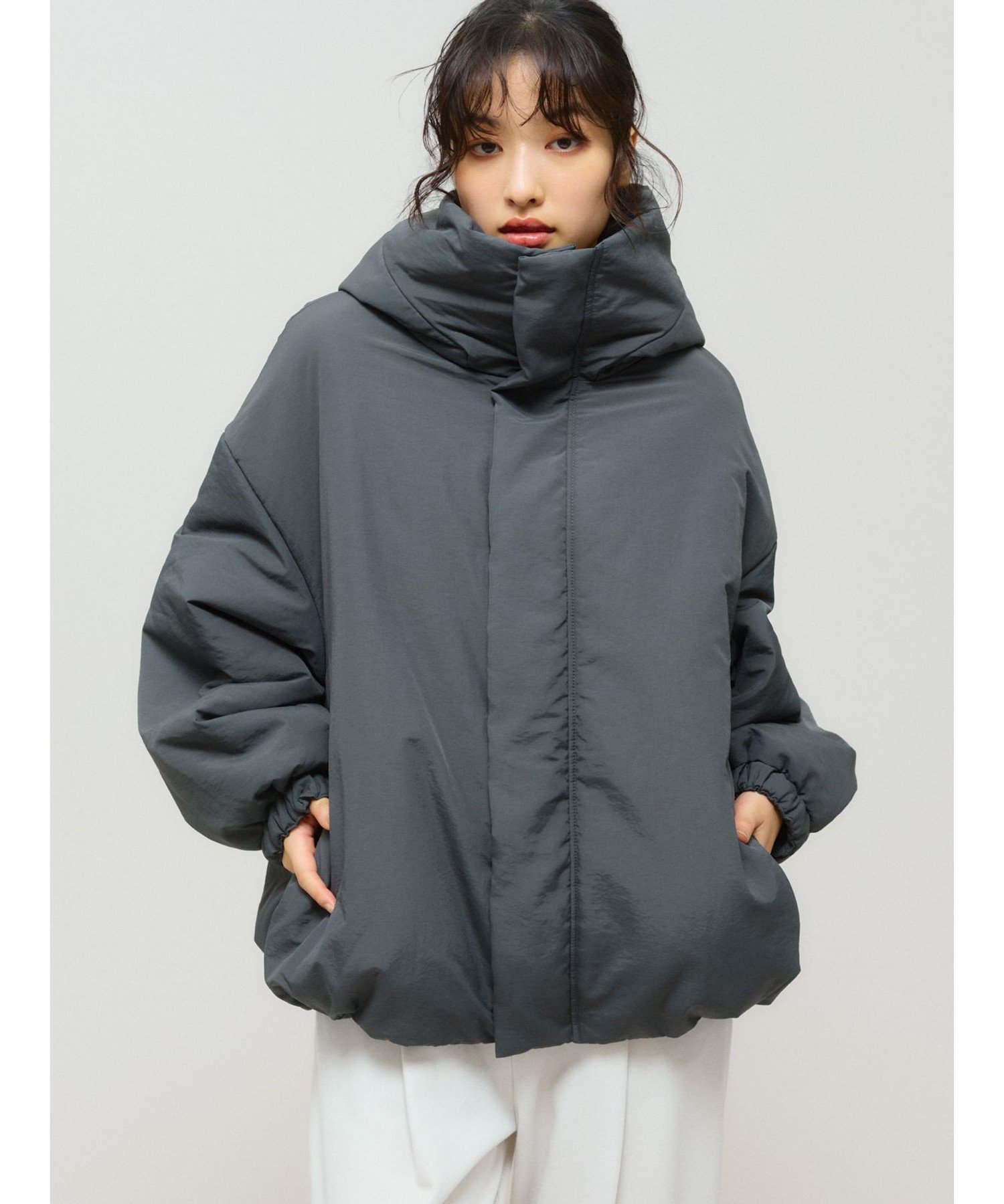 MARcourt｜MIDIUMISOLID フード付きパディングブルゾン | Rakuten