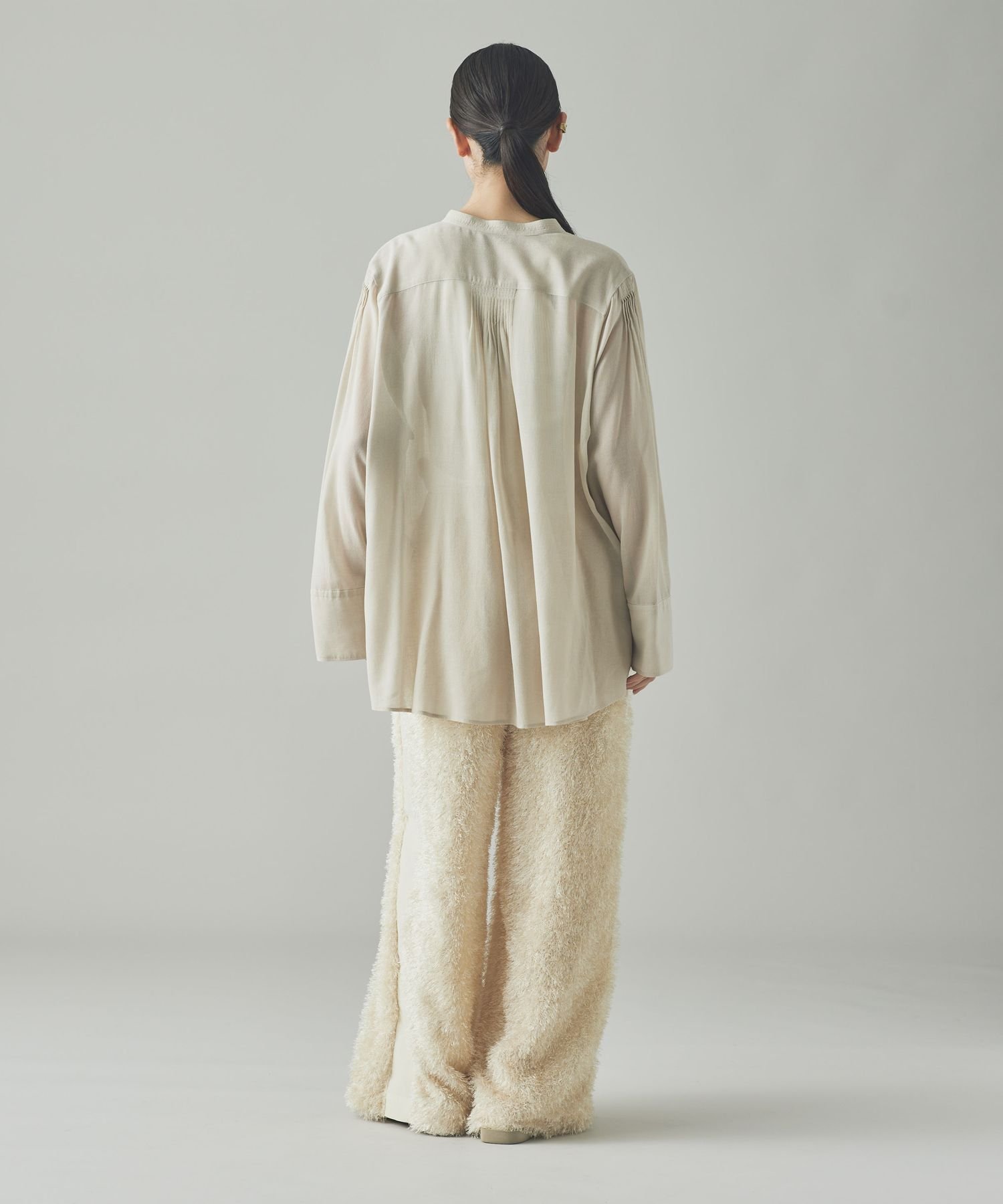 Curensology｜ウールミックスボイルフリルブラウス | Rakuten Fashion