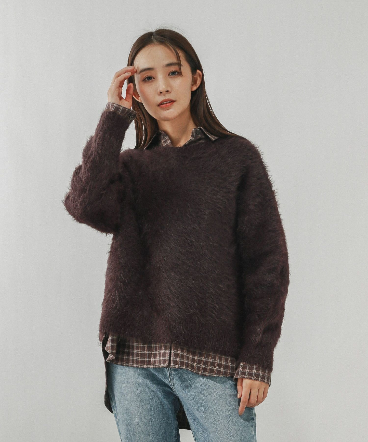 GLOBAL WORK｜シャギークルーネックプルオーバー/611263 | Rakuten