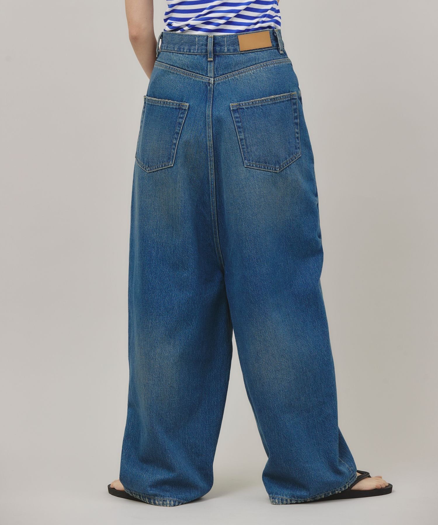 &RC ワイドルーズデニムパンツ ダークグレー Curensology（カレンソロジー） ジーンズ デニム デニムパンツ /「＆RC