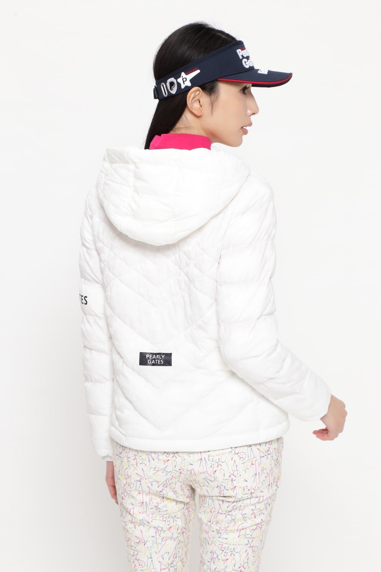 PEARLY GATES｜Nyストレッチ中綿フーディブルゾン <カモフラジャガード